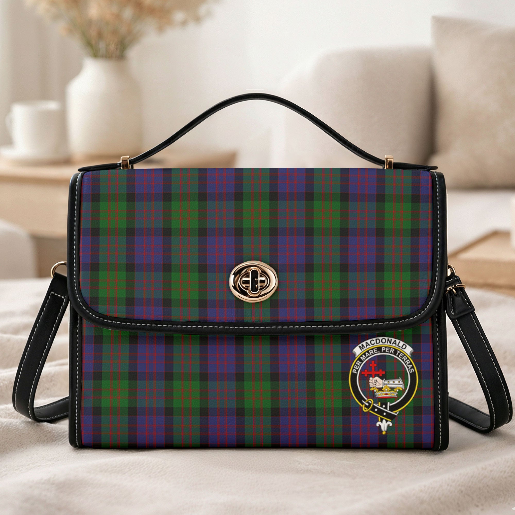 MacDonald Tartan Crest Satchel Bag