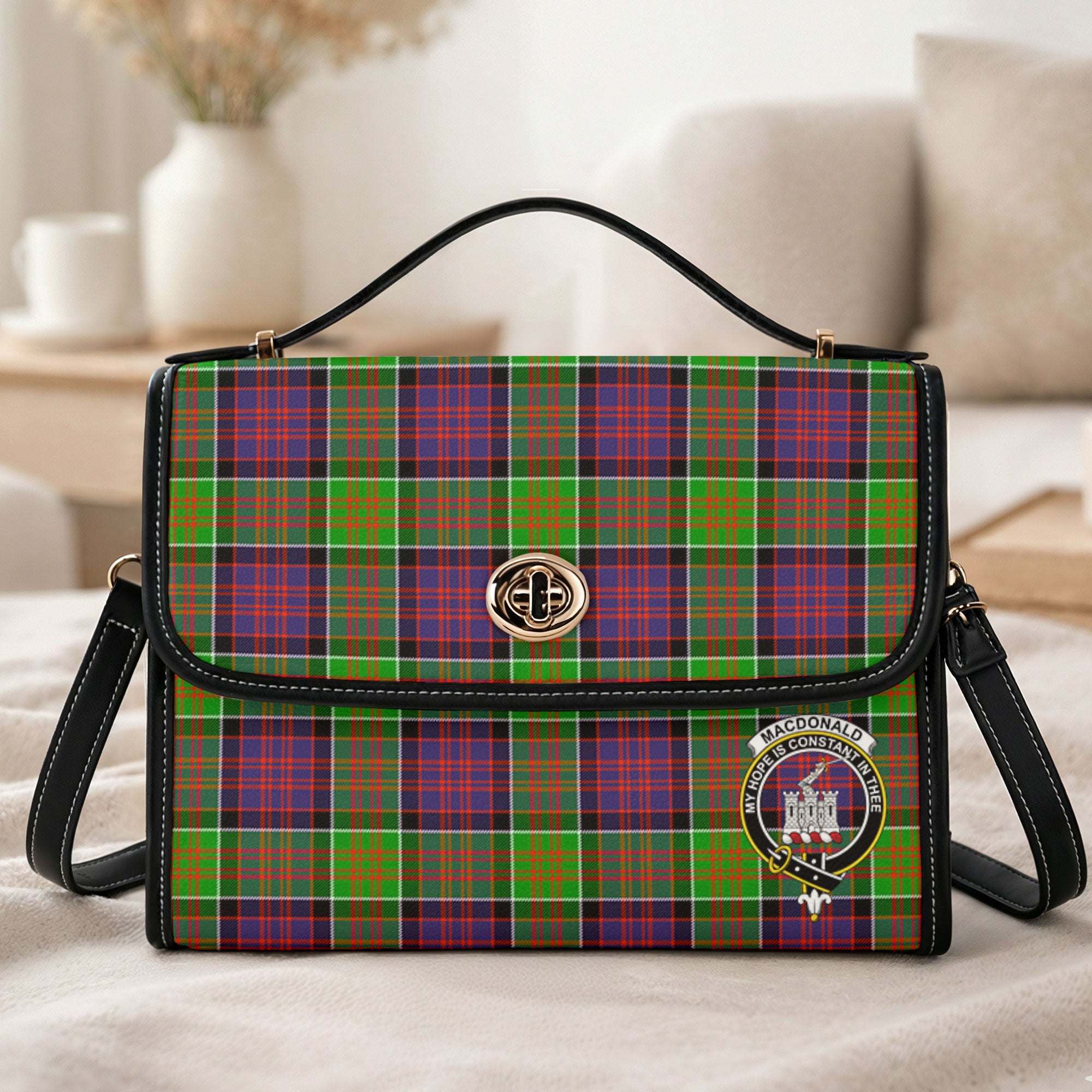 MacDonald (Clan Ranald) Tartan Crest Satchel Bag