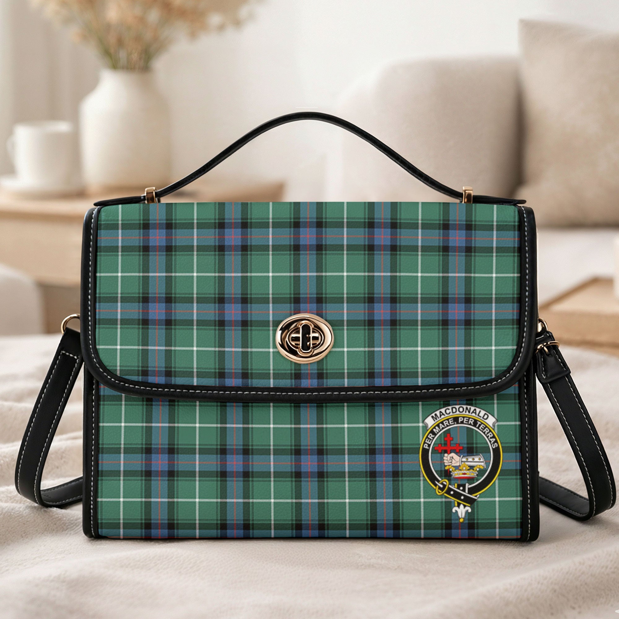 MacDonald of the Isles Hunting Ancient Tartan Crest Satchel Bag