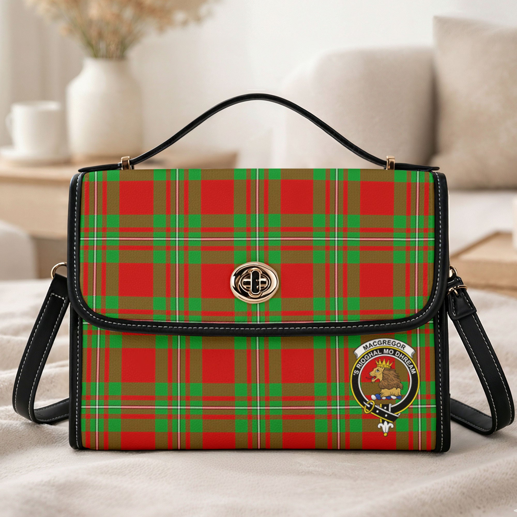 MacGregor Modern Tartan Crest Satchel Bag