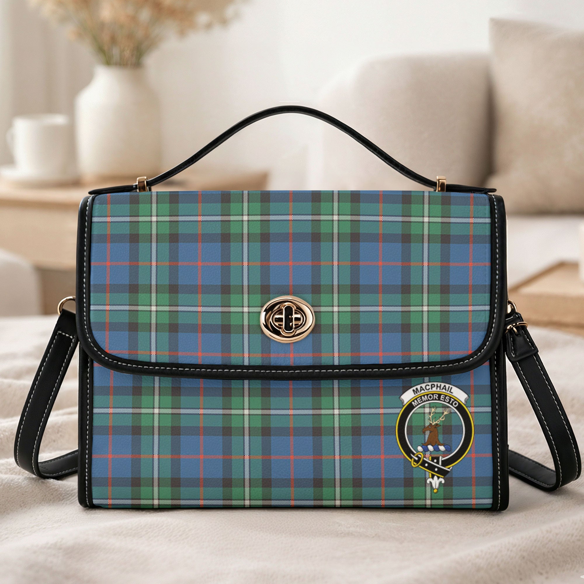 MacPhail Hunting Ancient Tartan Crest Satchel Bag