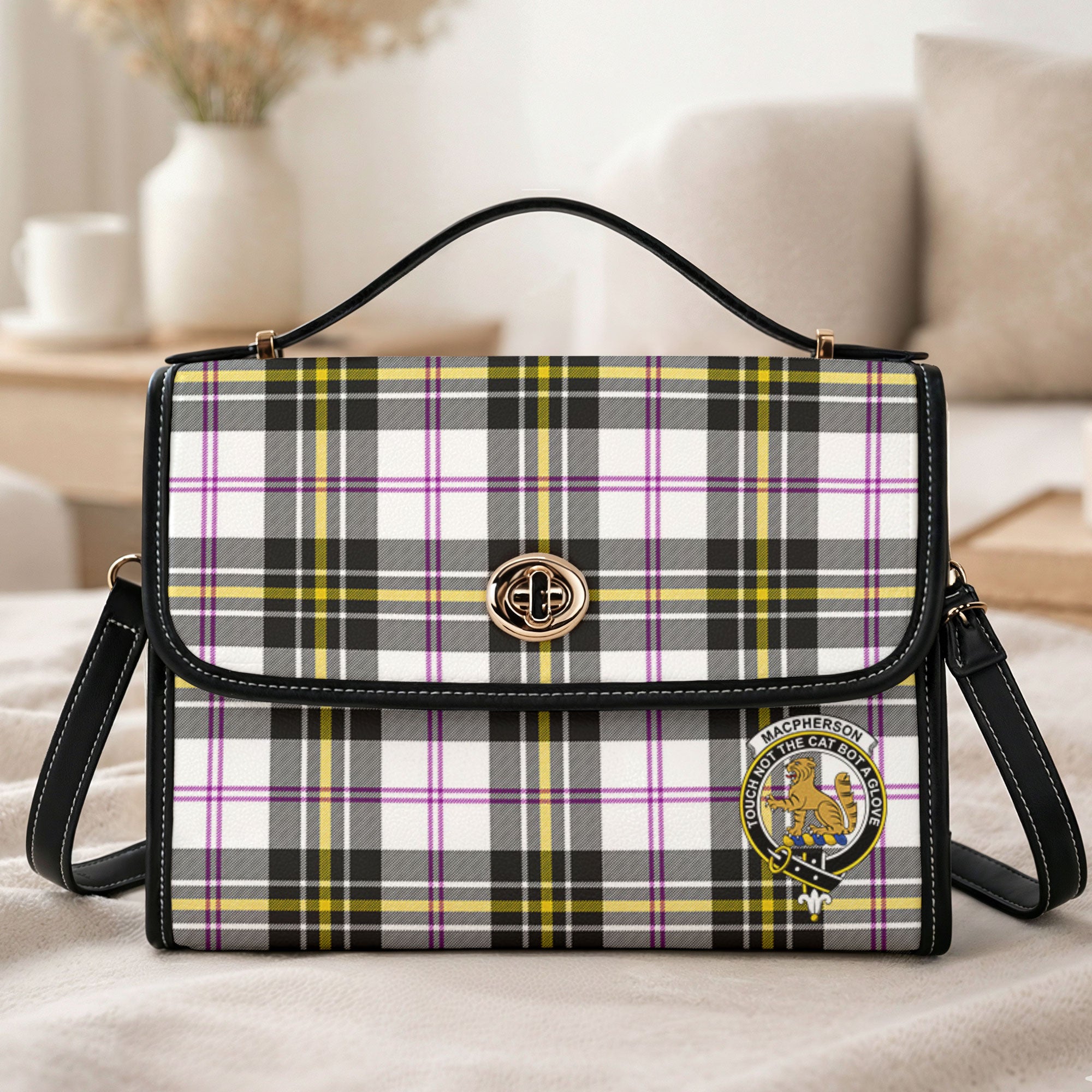 MacPherson Dress Modern Tartan Crest Satchel Bag