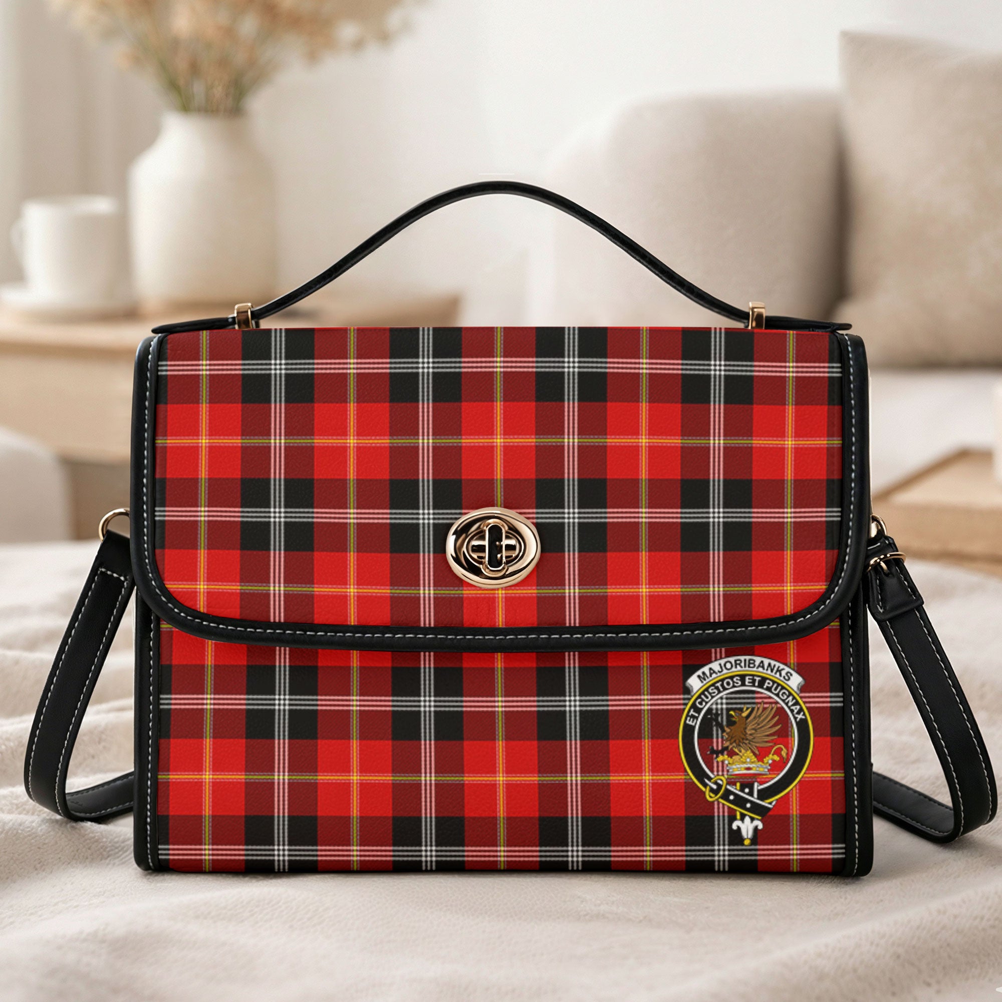 Majoribanks Tartan Crest Satchel Bag