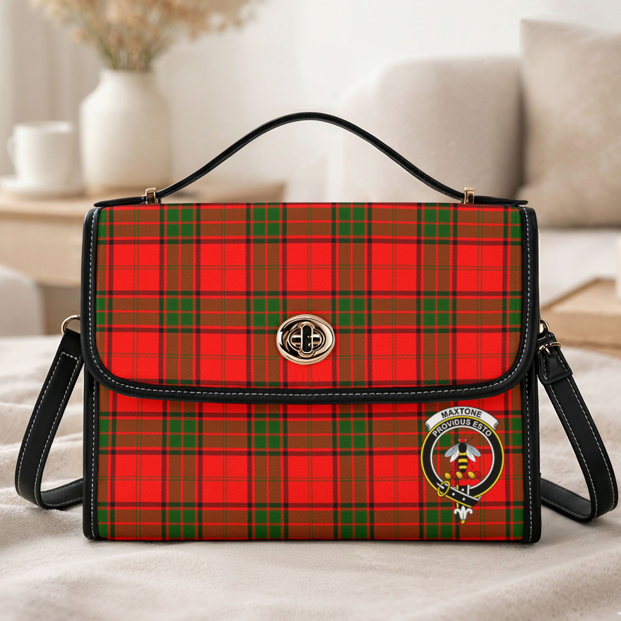 Maxtone Tartan Crest Satchel Bag