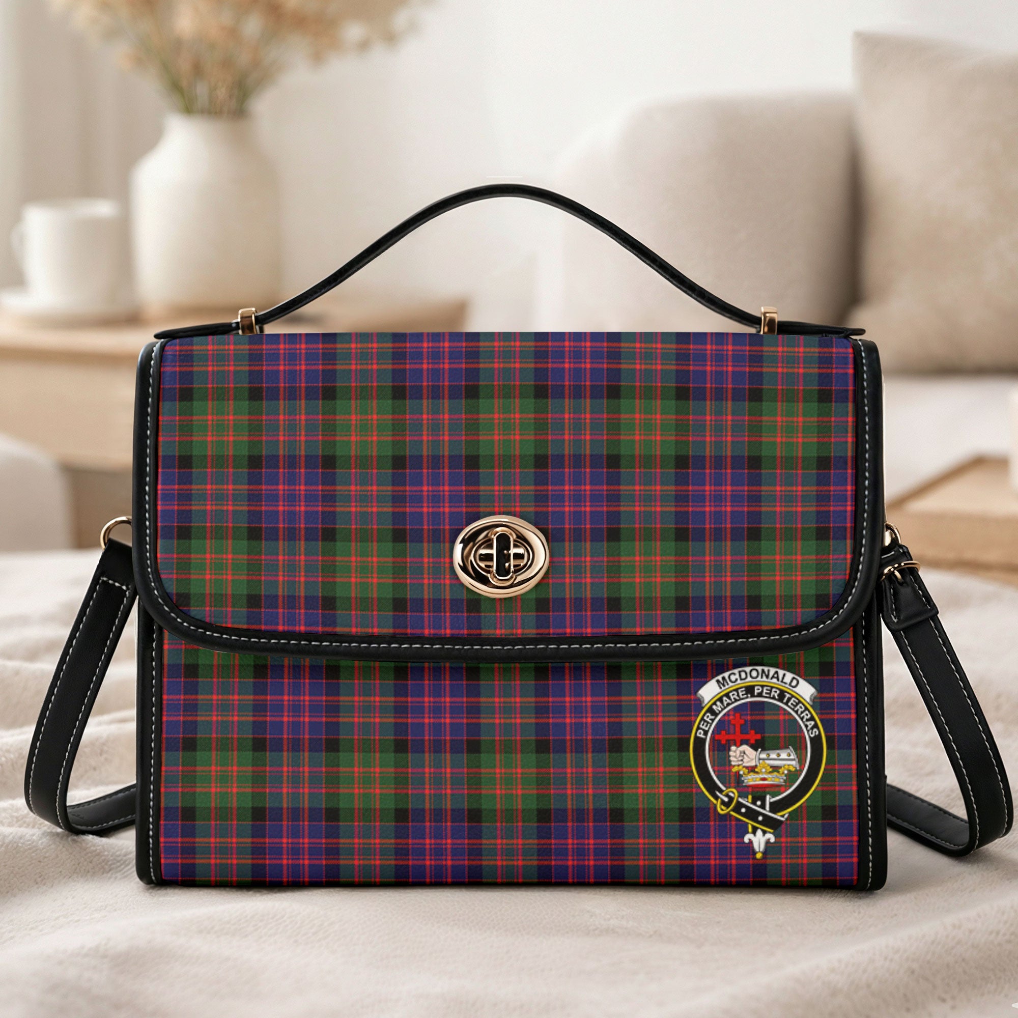 McDonald Modern Tartan Crest Satchel Bag