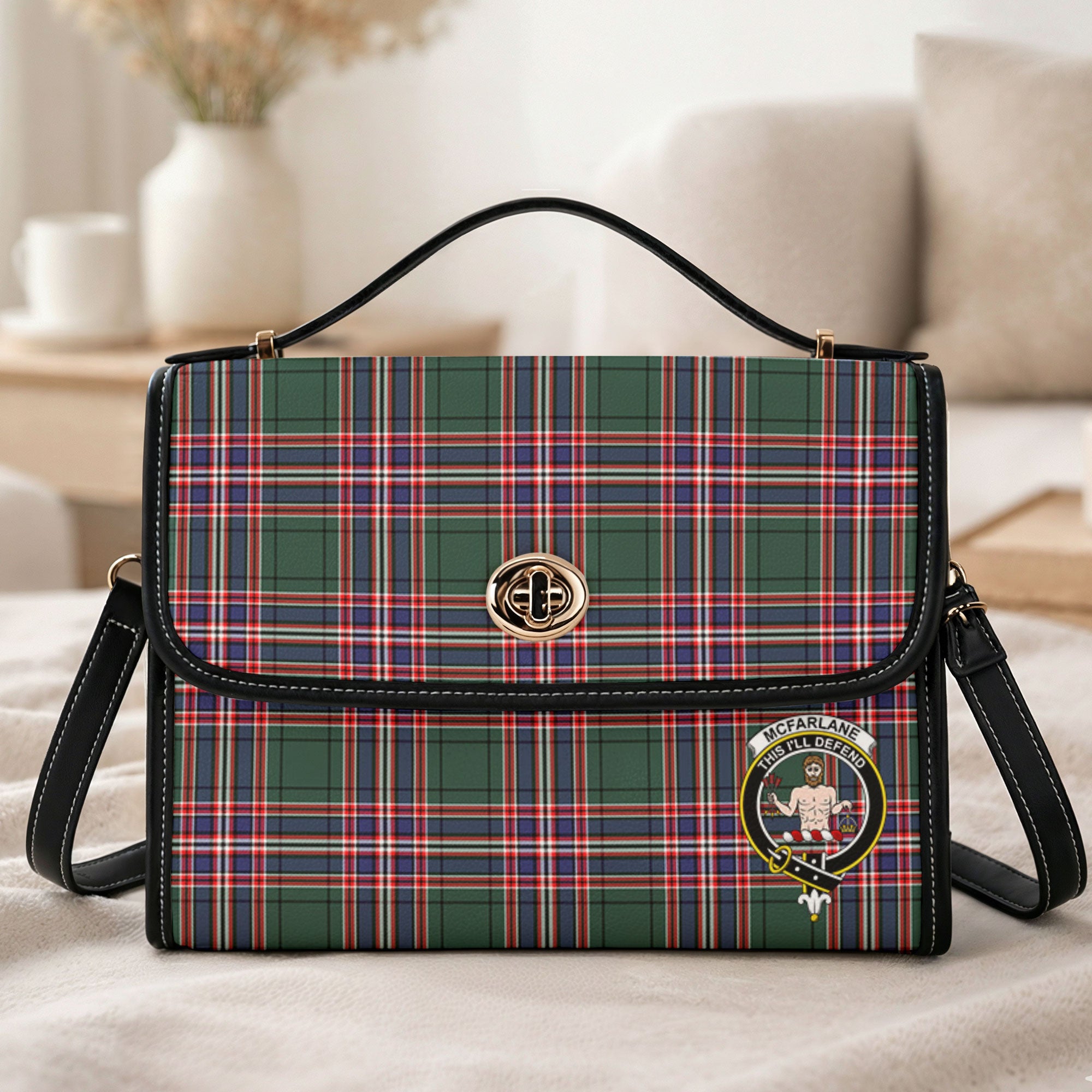 McFarlane Hunting Modern Tartan Crest Satchel Bag
