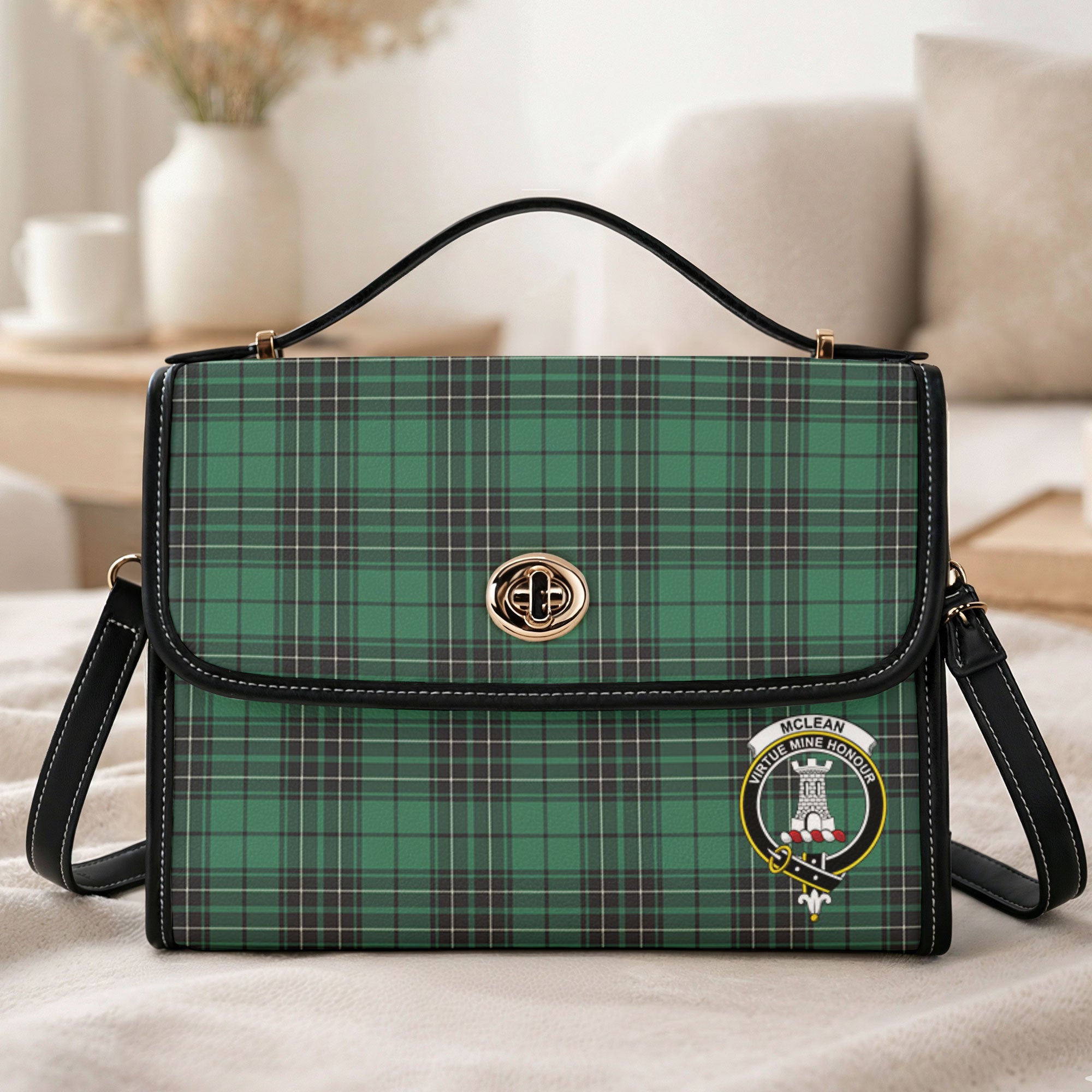 McLean Hunting Ancient Tartan Crest Satchel Bag