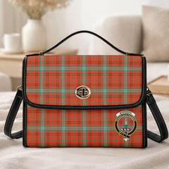 Morrison Red Ancient Tartan Crest Satchel Bag