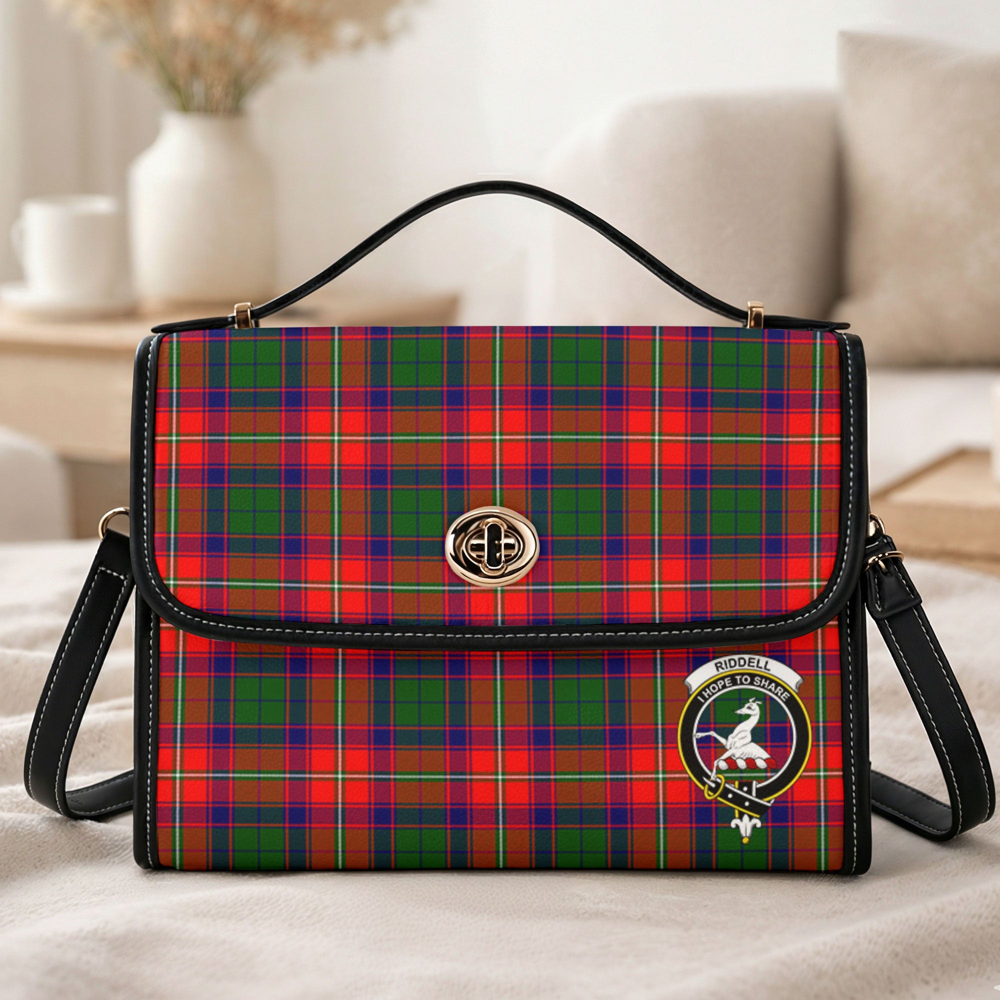 Riddell Tartan Crest Satchel Bag
