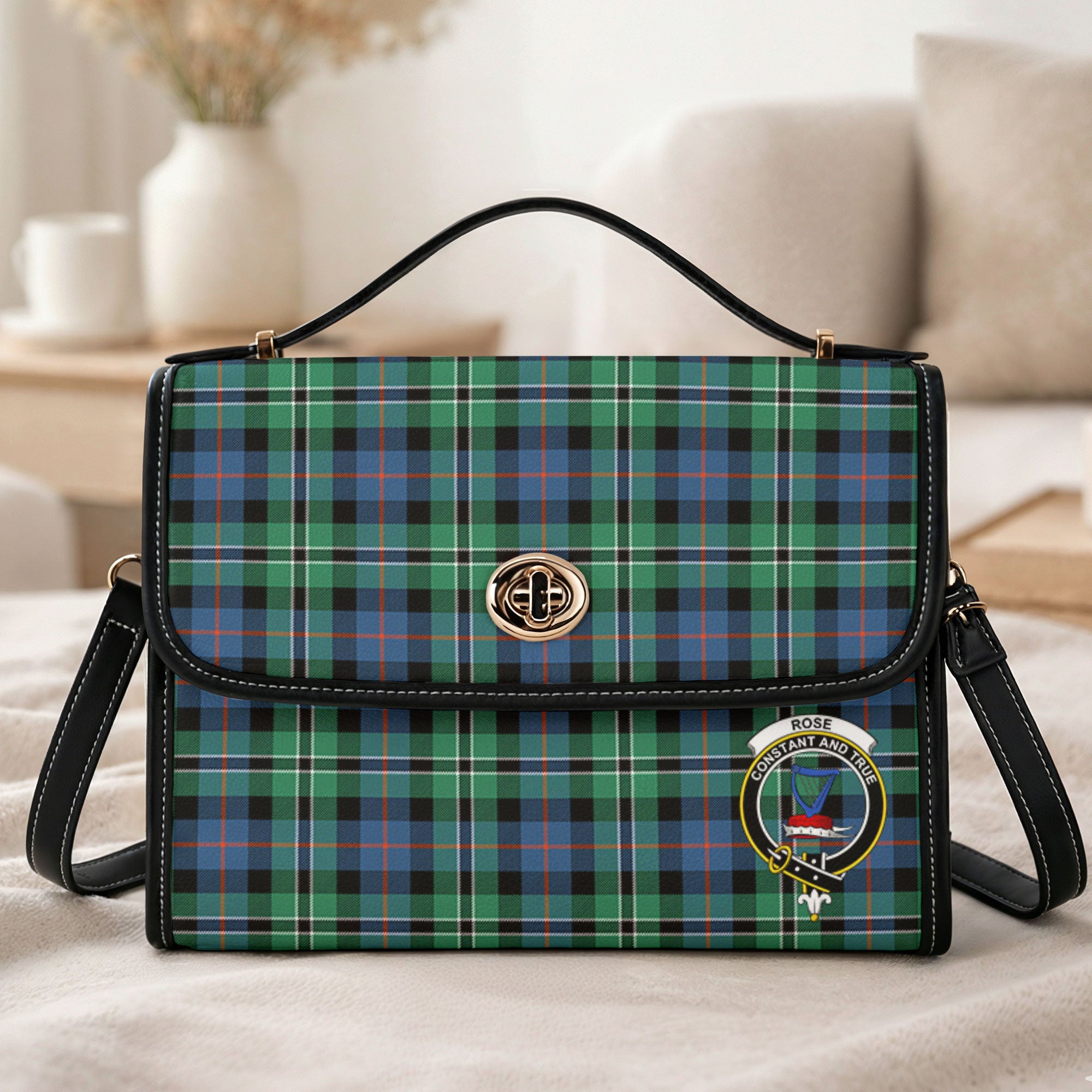 Rose Hunting Ancient Tartan Crest Satchel Bag