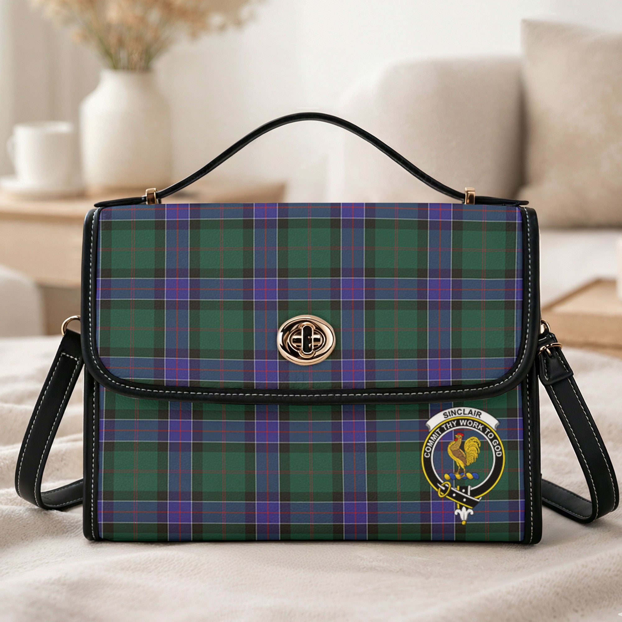 Sinclair Hunting Modern Tartan Crest Satchel Bag