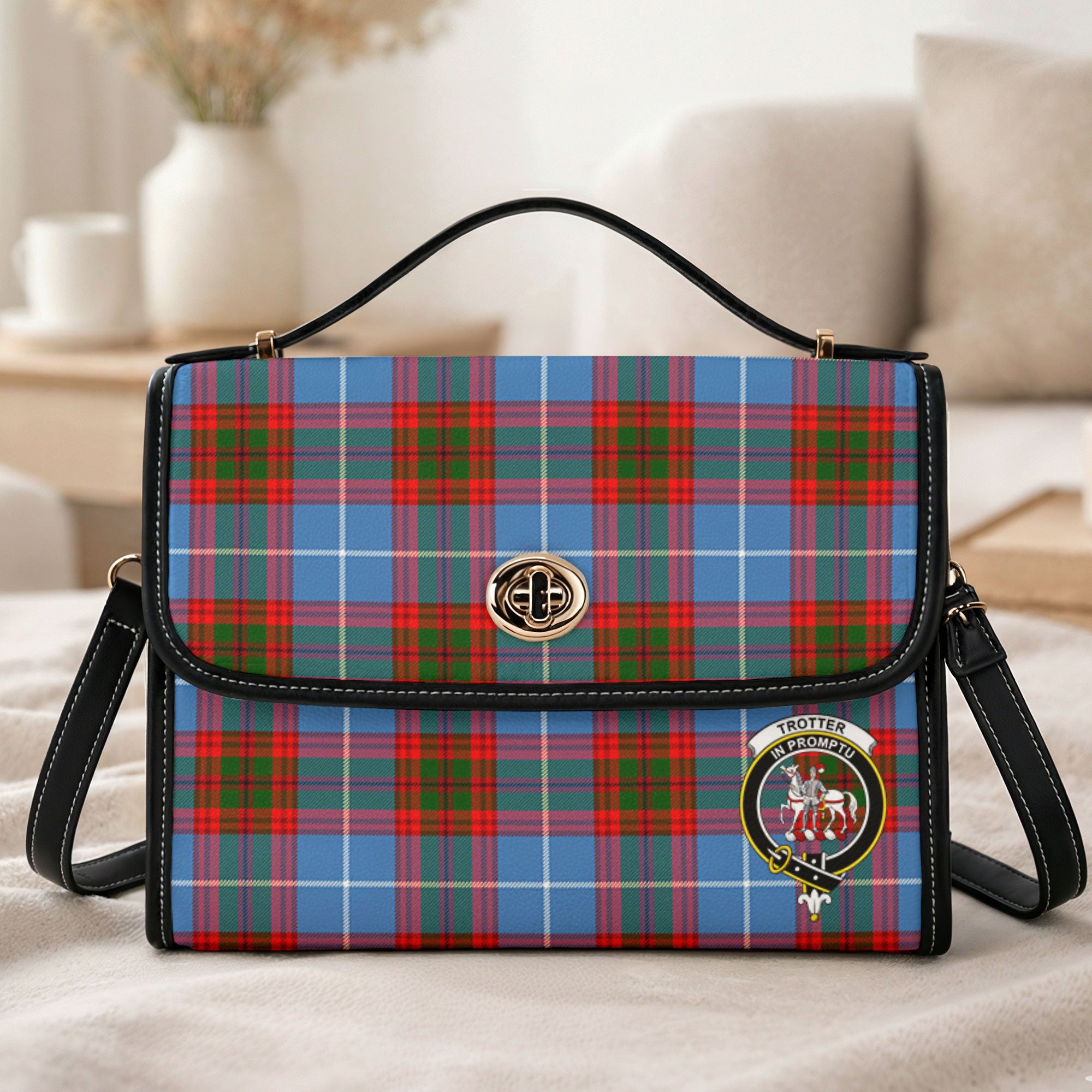 Trotter Tartan Crest Satchel Bag