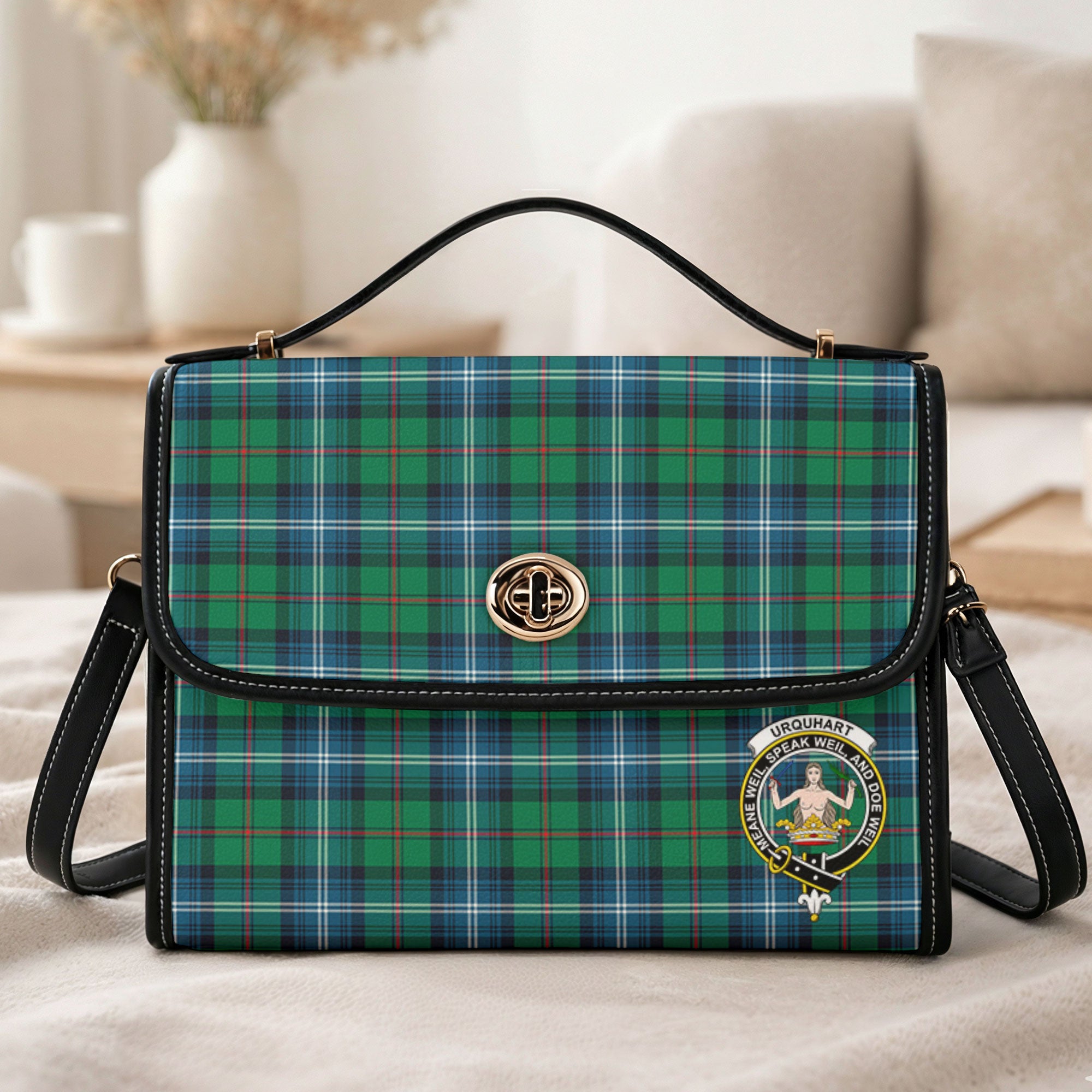 Urquhart Ancient Tartan Crest Satchel Bag