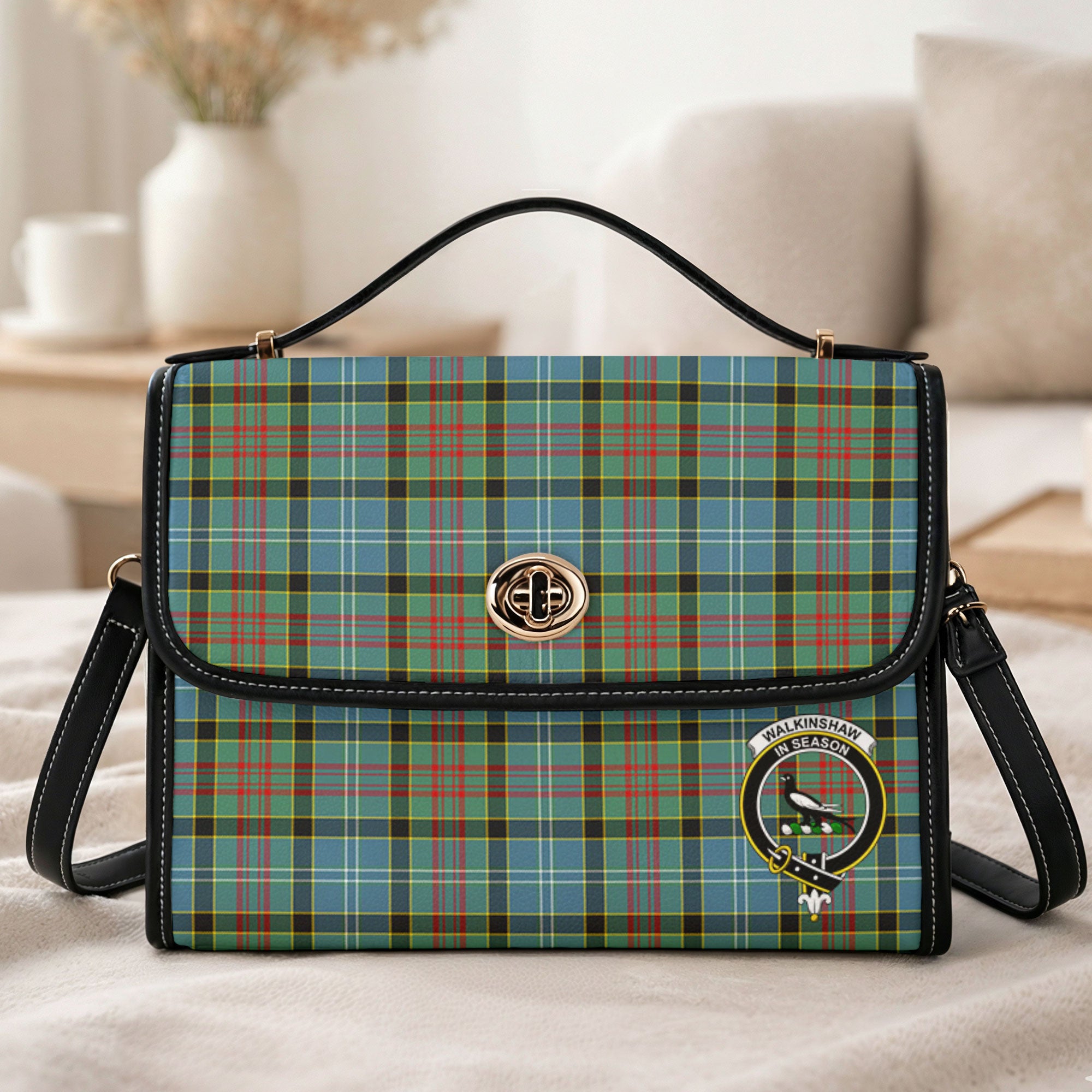 Walkinshaw Tartan Crest Satchel Bag