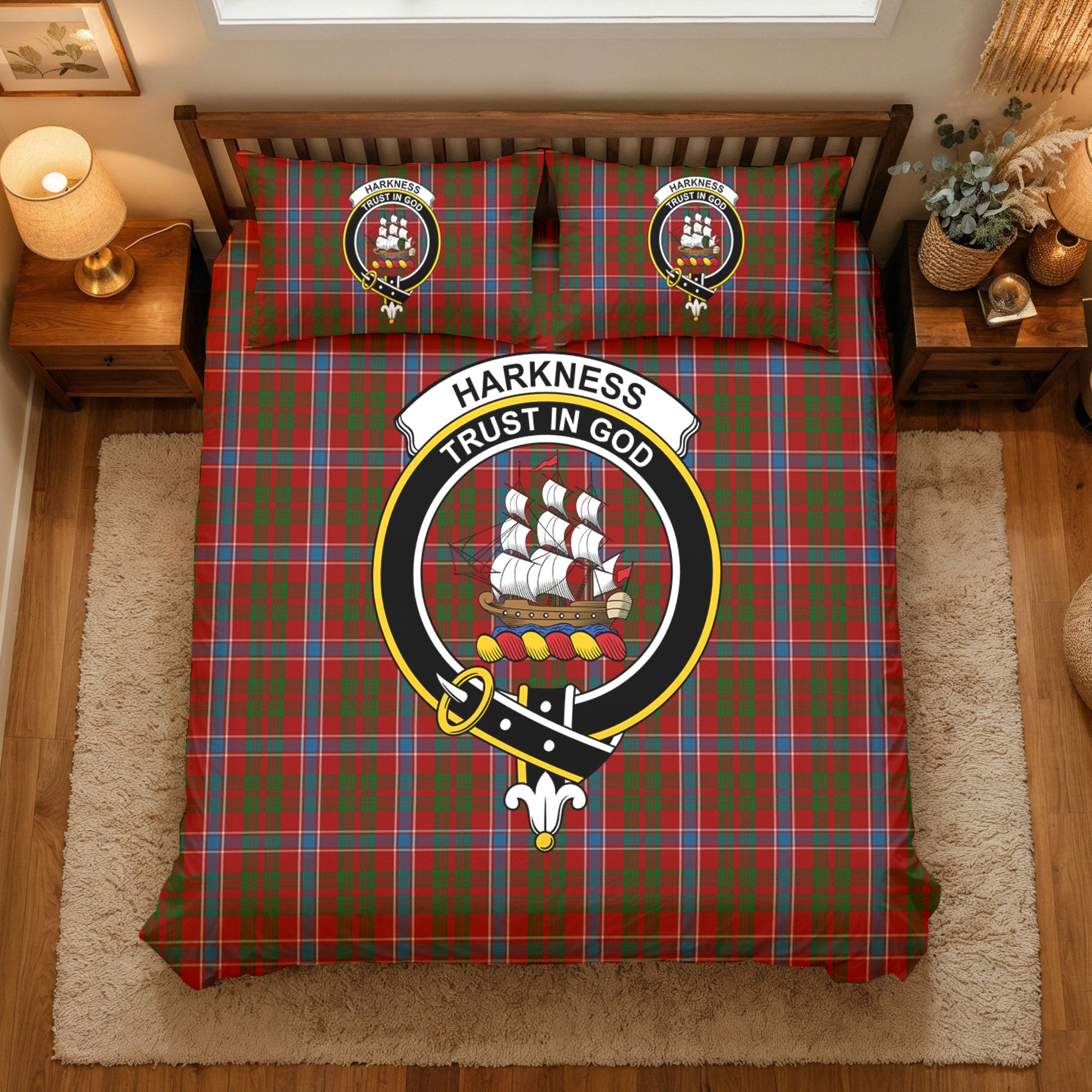 Harkness Dress Tartan Crest Bedding Set