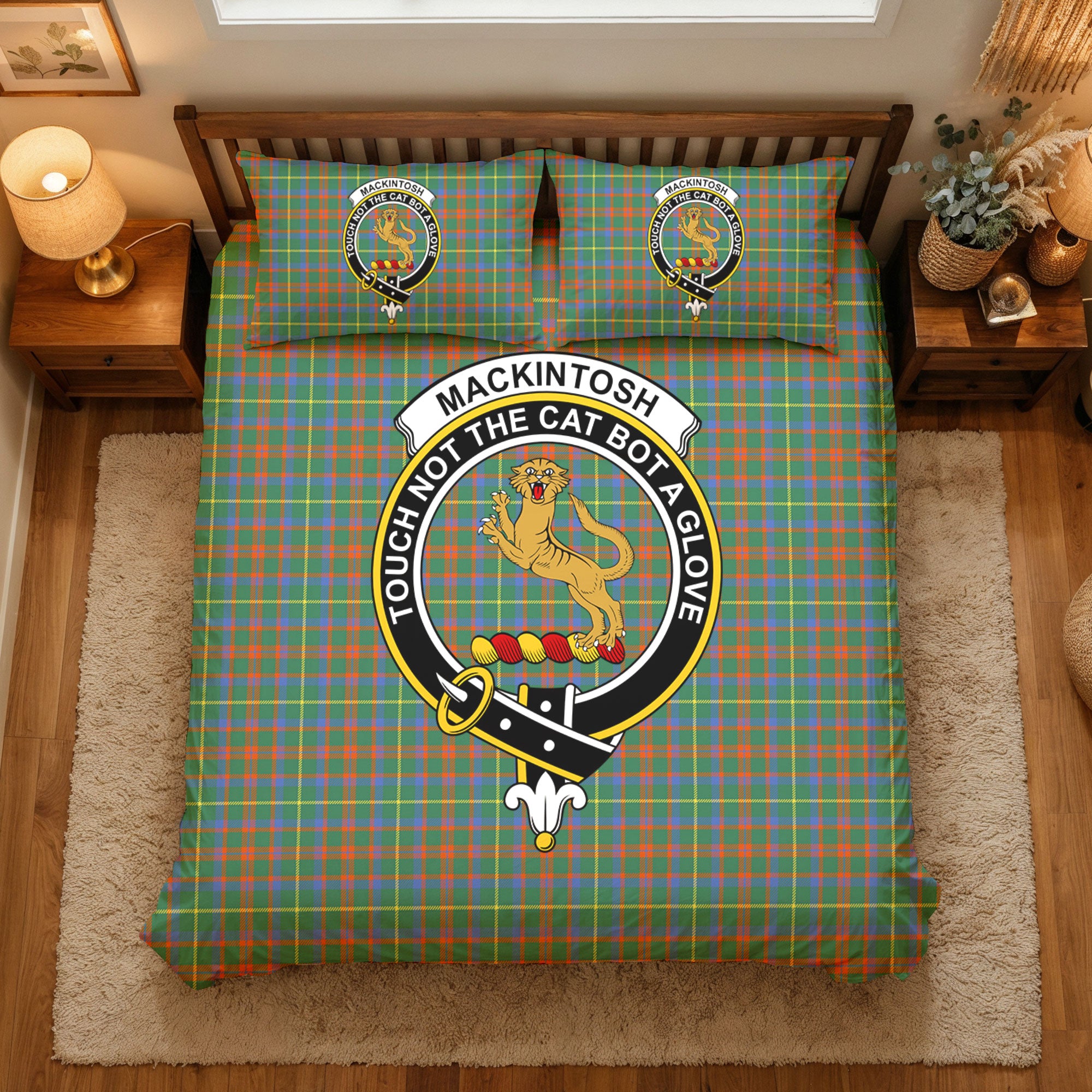 MacKintosh Hunting Ancient Tartan Crest Bedding Set