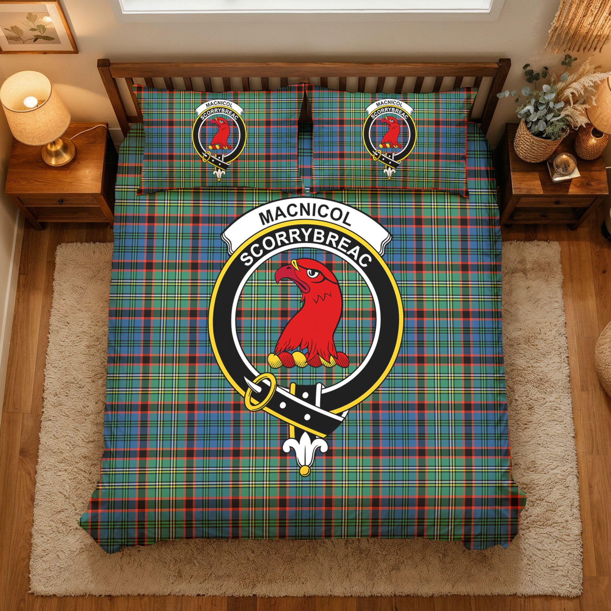 MacNicol Hunting Ancient Tartan Crest Bedding Set