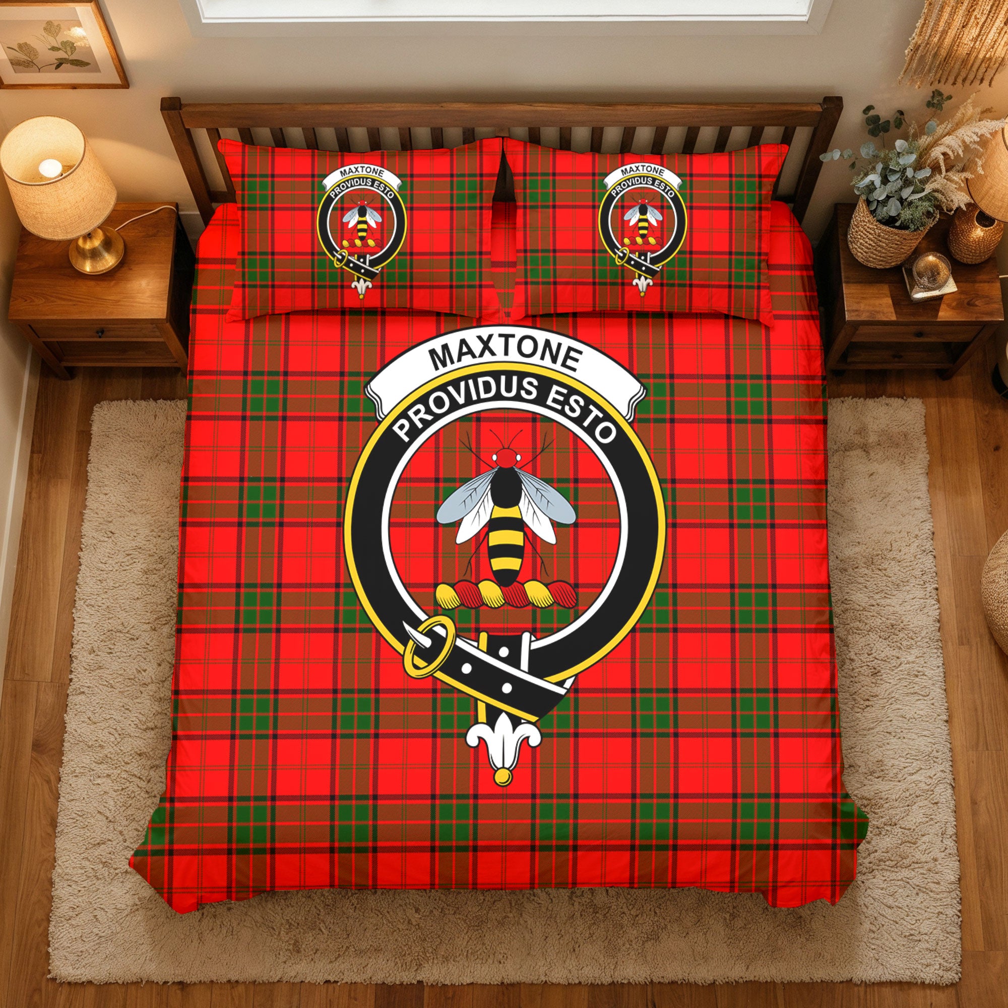 Maxtone Tartan Crest Bedding Set
