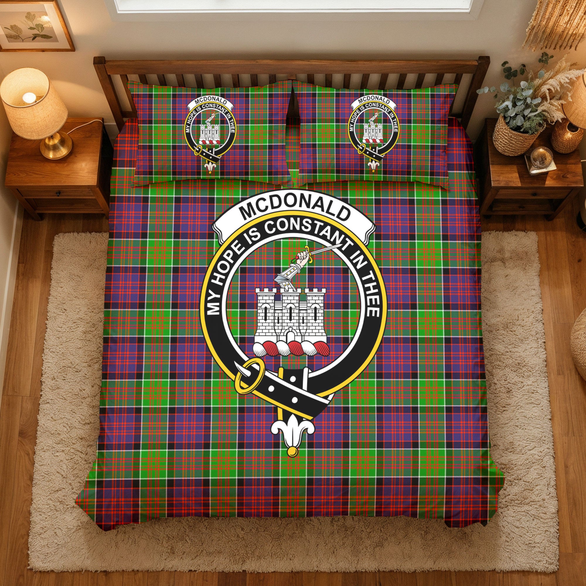 McDonald (Clan Ranald) Tartan Crest Bedding Set