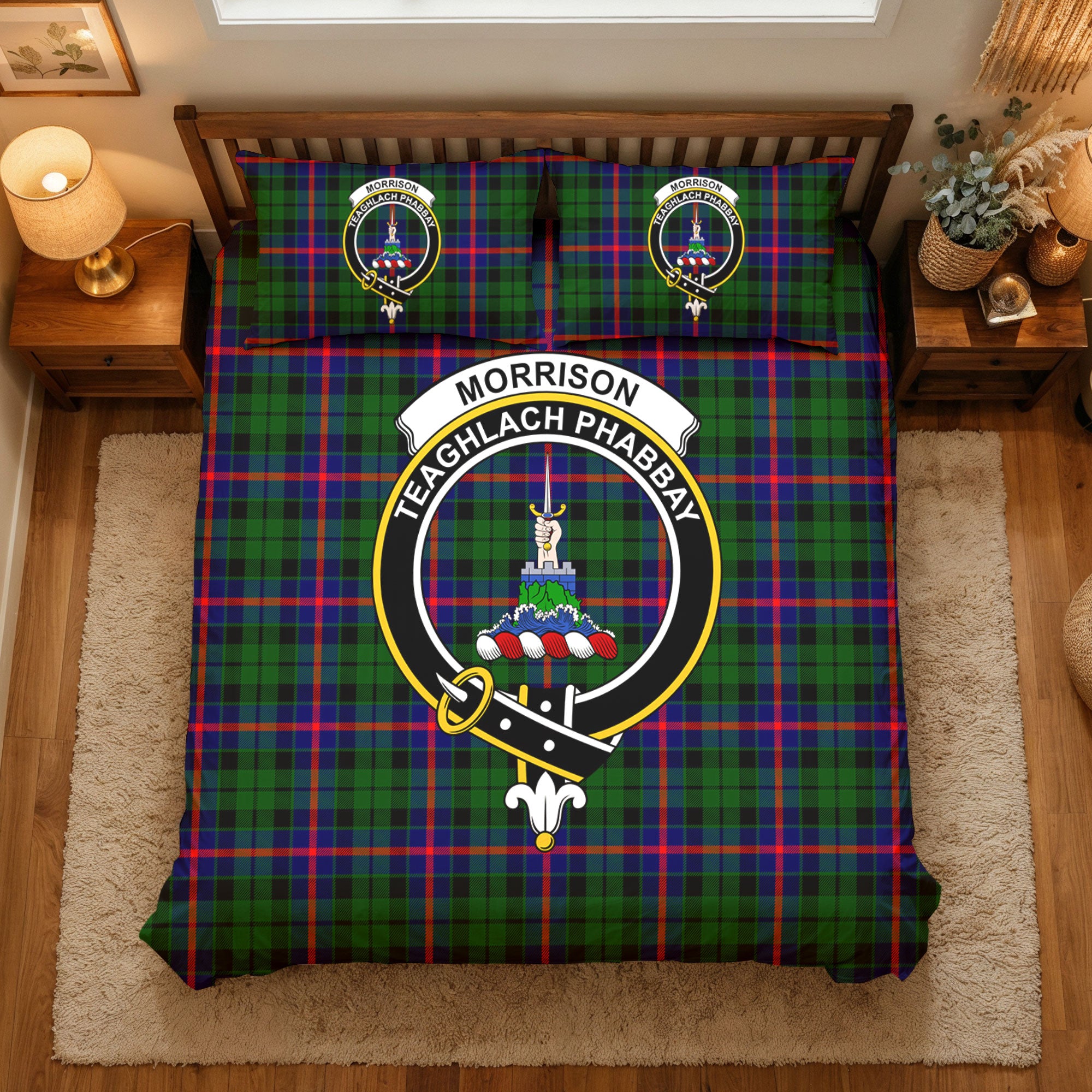 Morrison Modern Tartan Crest Bedding Set
