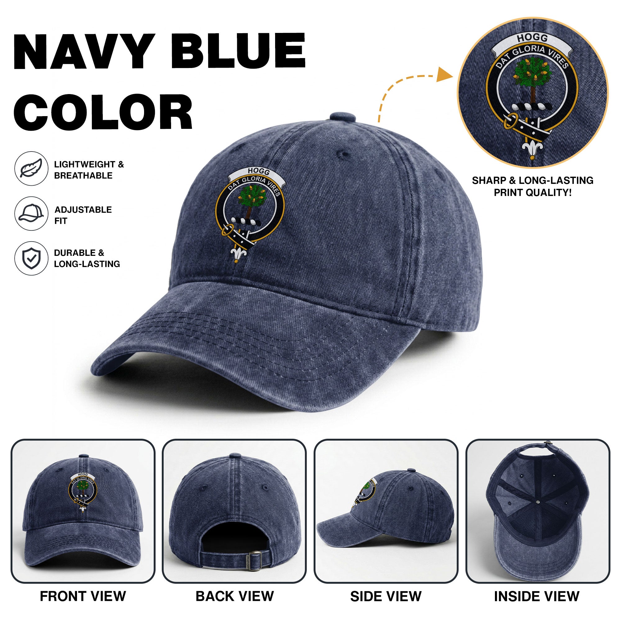 Hogg Crest Washed Classic Cap
