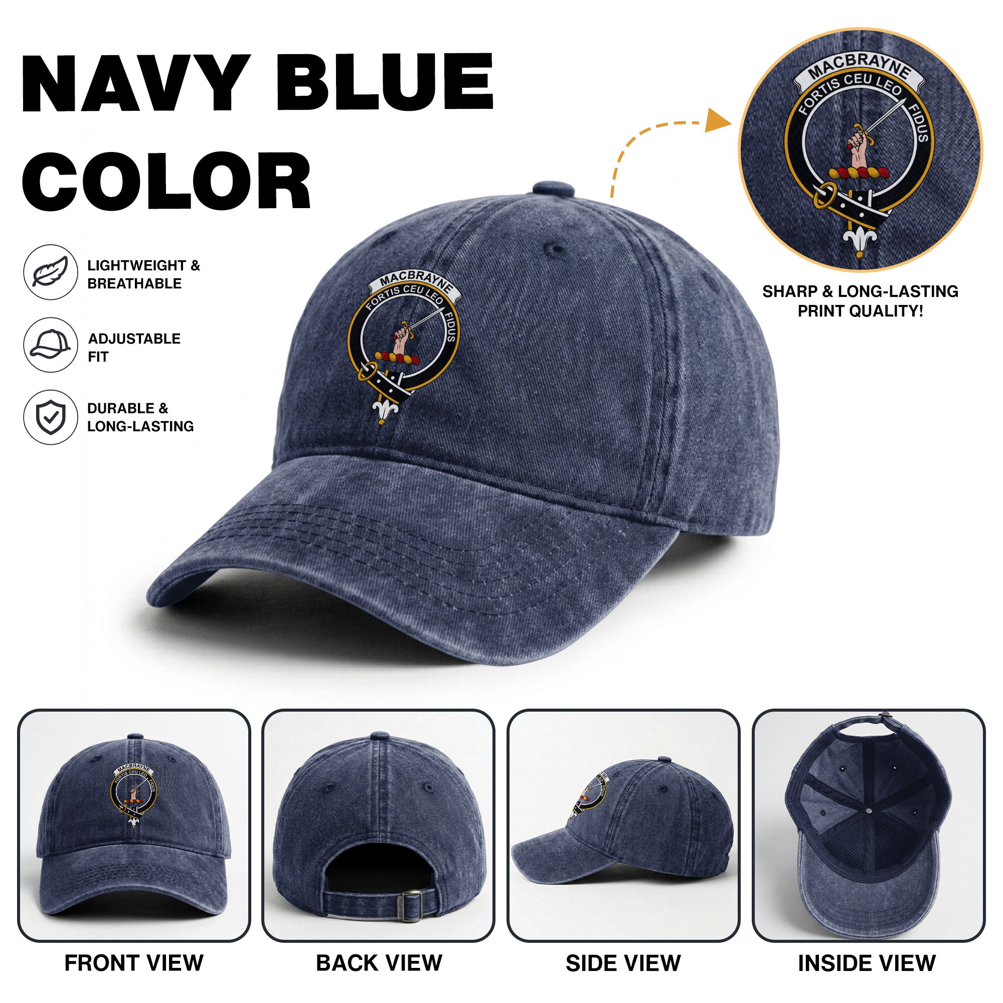 MacBrayne Crest Washed Classic Cap