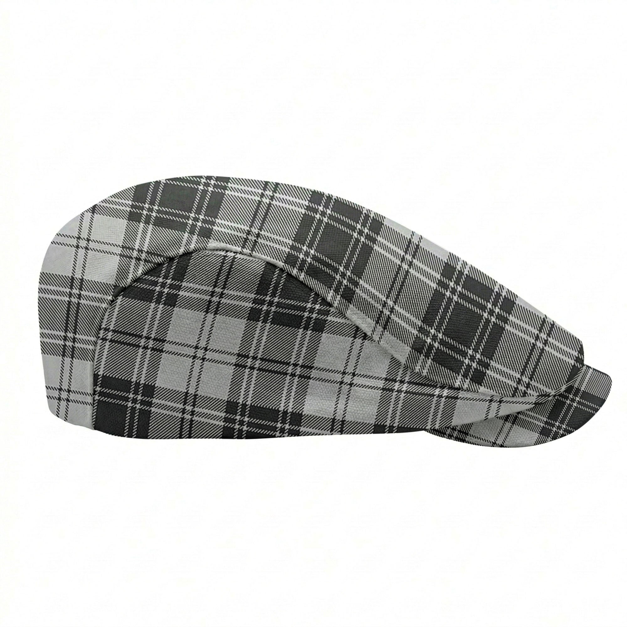Douglas Grey Modern Tartan Flat Caps