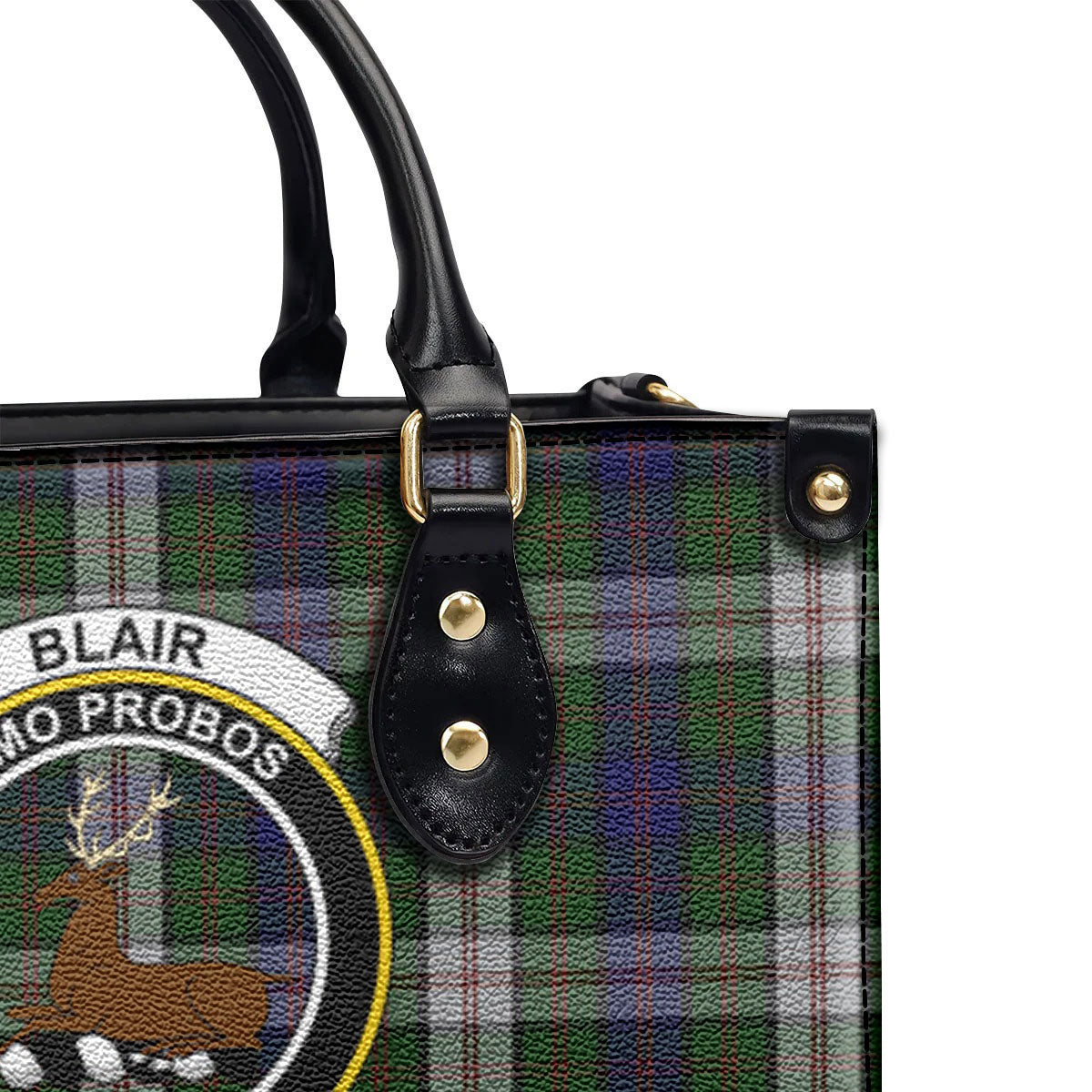 Blair Dress Tartan Crest Leather Handbag