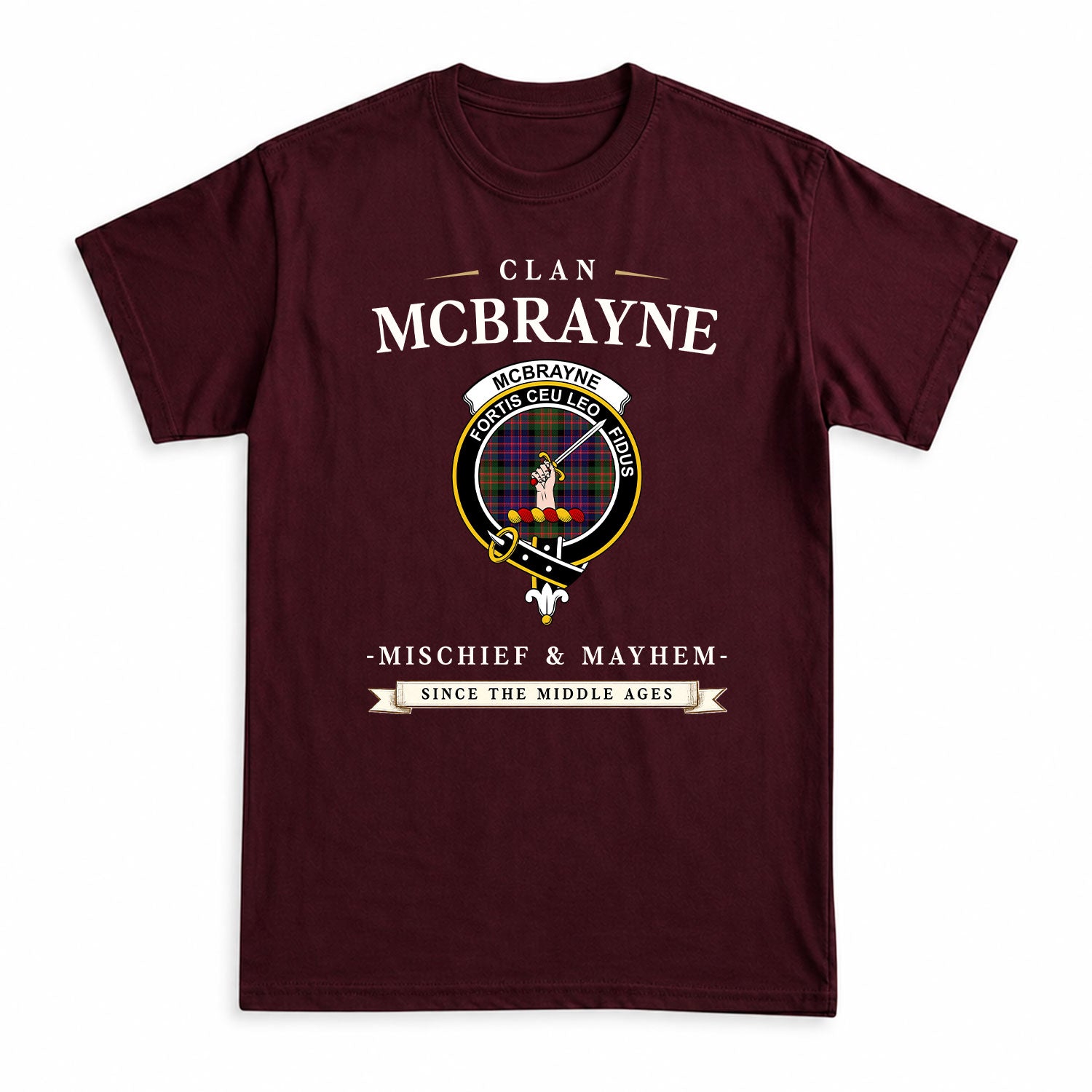 McBrayne Tartan Crest Mischief and Mayhem T-shirt