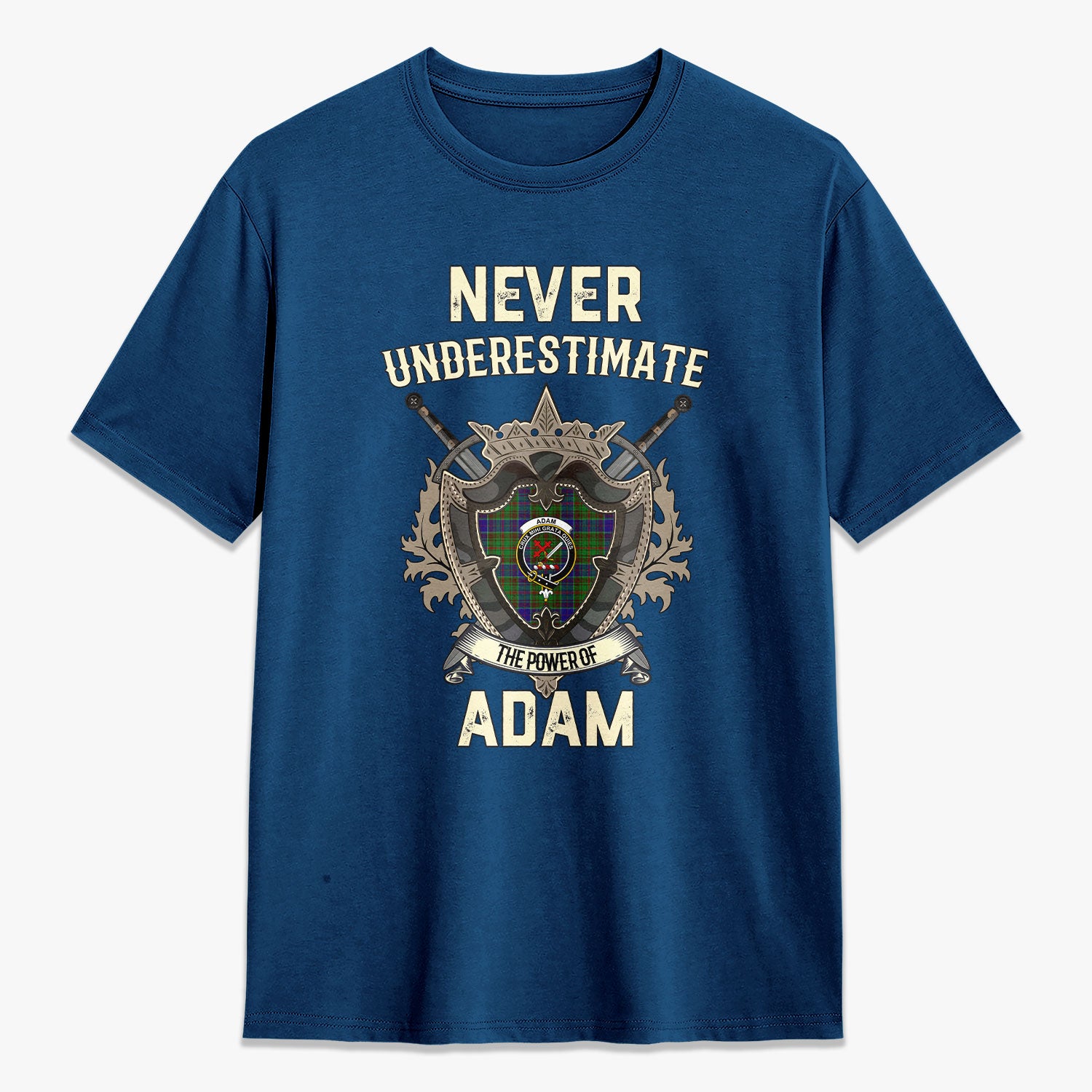 Adam Tartan Crest 2D T-shirt - Never Underestimate Style