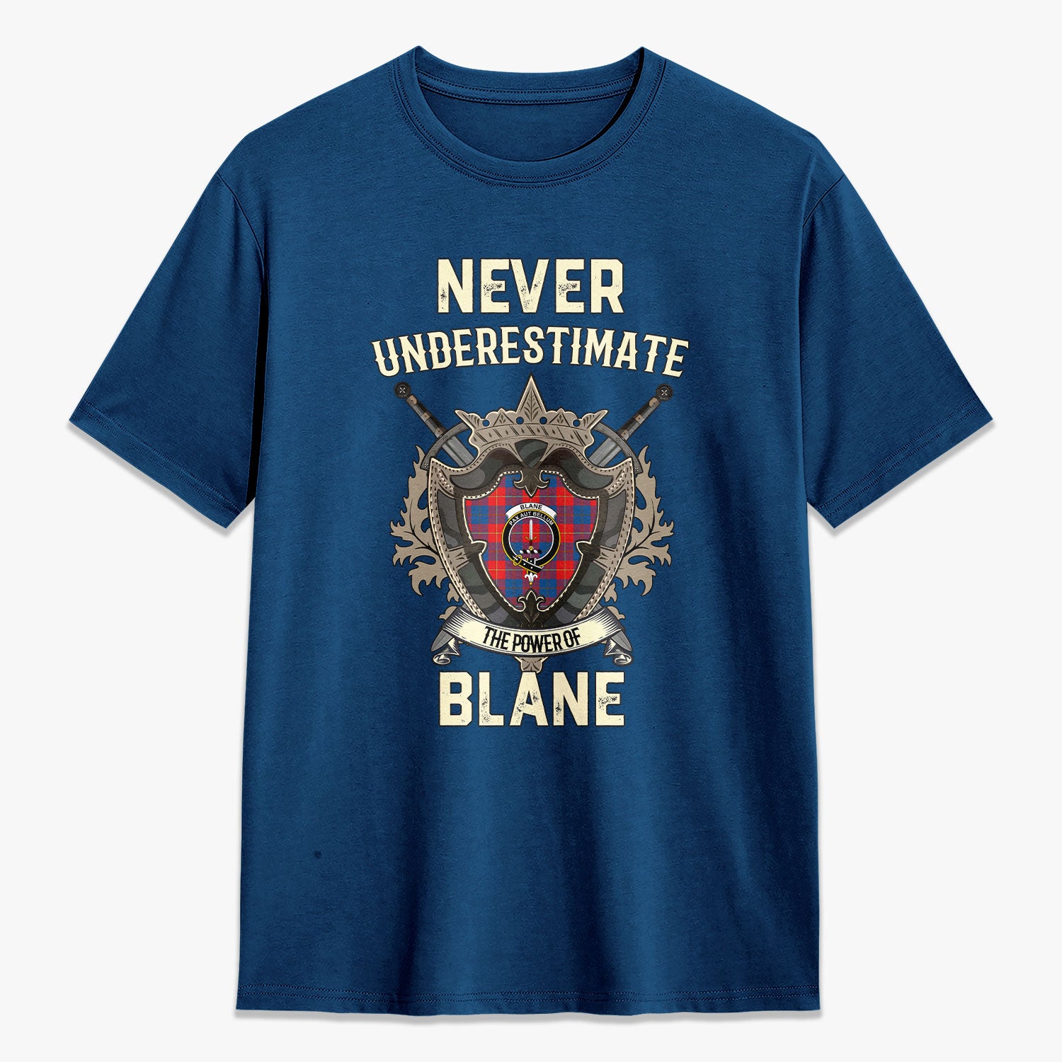 Blane Tartan Crest 2D T-shirt - Never Underestimate Style