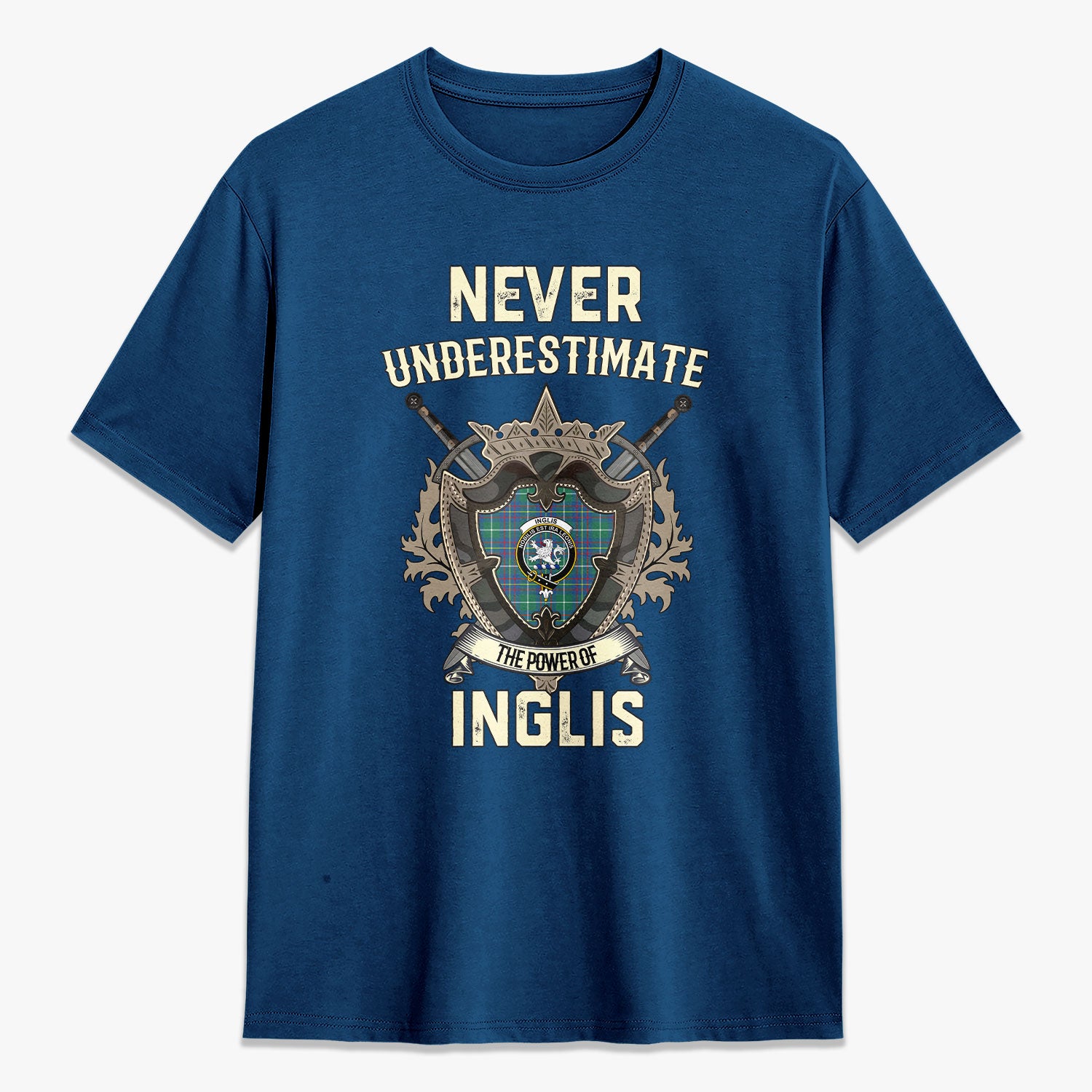 Inglis Ancient Tartan Crest 2D T-shirt - Never Underestimate Style