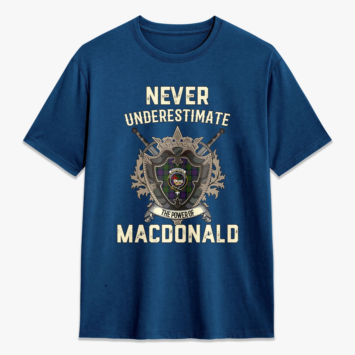 MacDonald Tartan Crest 2D T-shirt - Never Underestimate Style