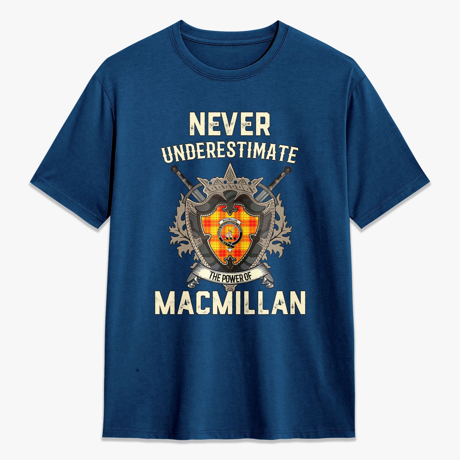 MacMillan Clan Tartan Crest 2D T-shirt - Never Underestimate Style