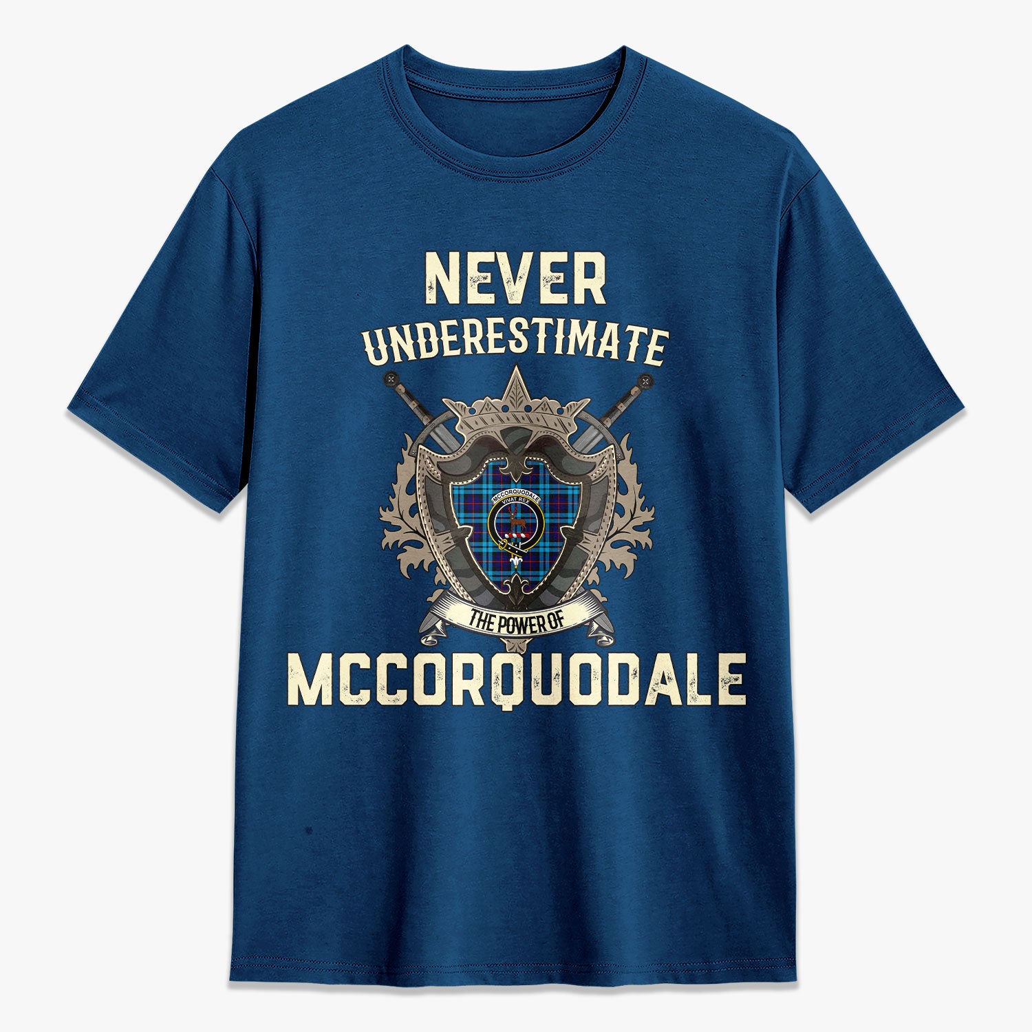 McCorquodale Tartan Crest 2D T-shirt - Never Underestimate Style