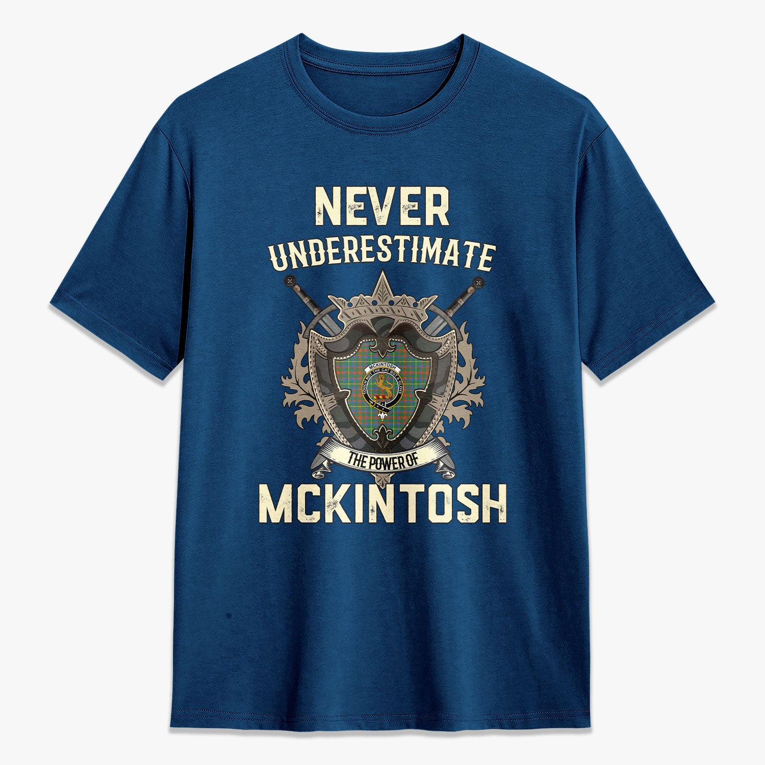 McKintosh Hunting Ancient Tartan Crest 2D T-shirt - Never Underestimate Style