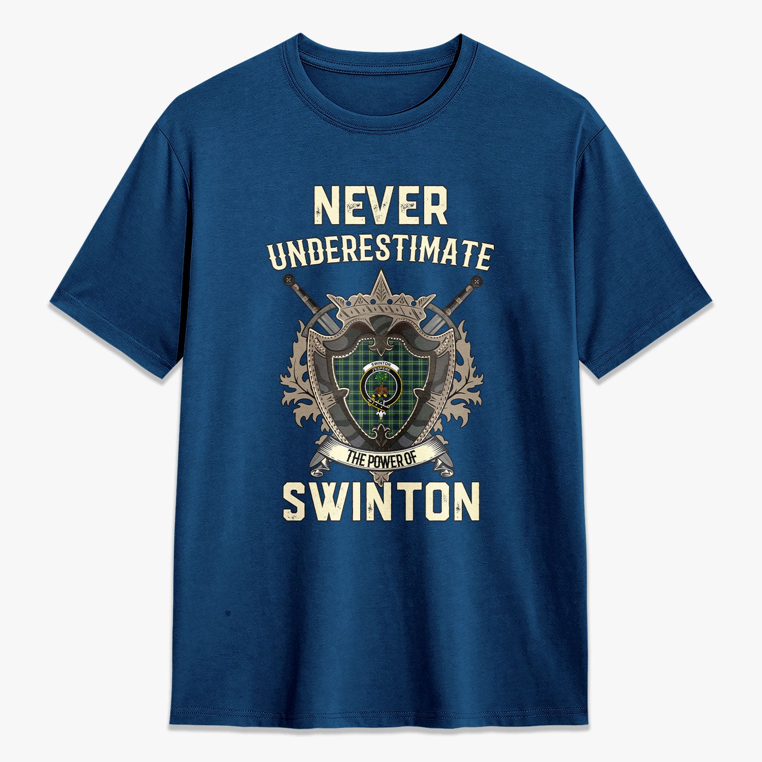 Swinton Tartan Crest 2D T-shirt - Never Underestimate Style