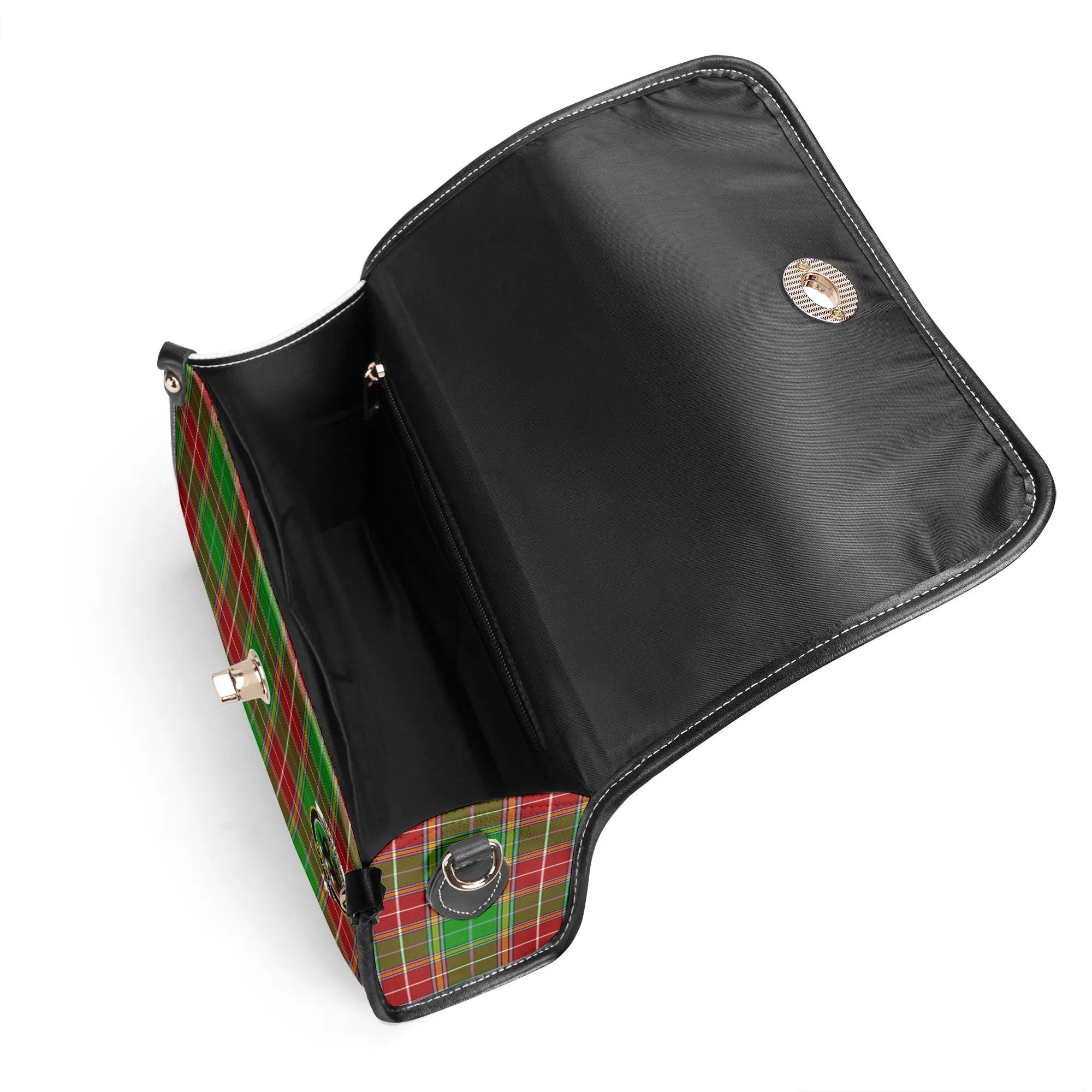 Baxter Modern Tartan Crest Satchel Bag