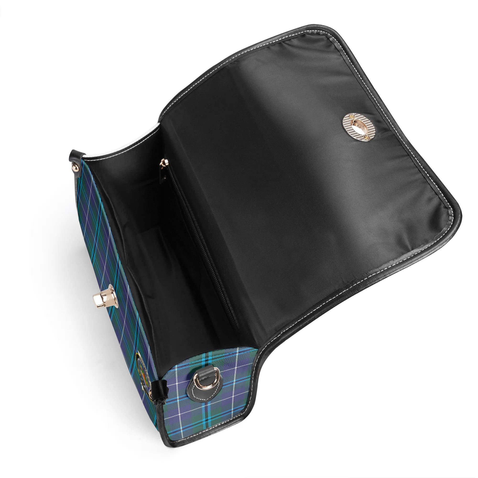 Douglas Modern Tartan Crest Satchel Bag