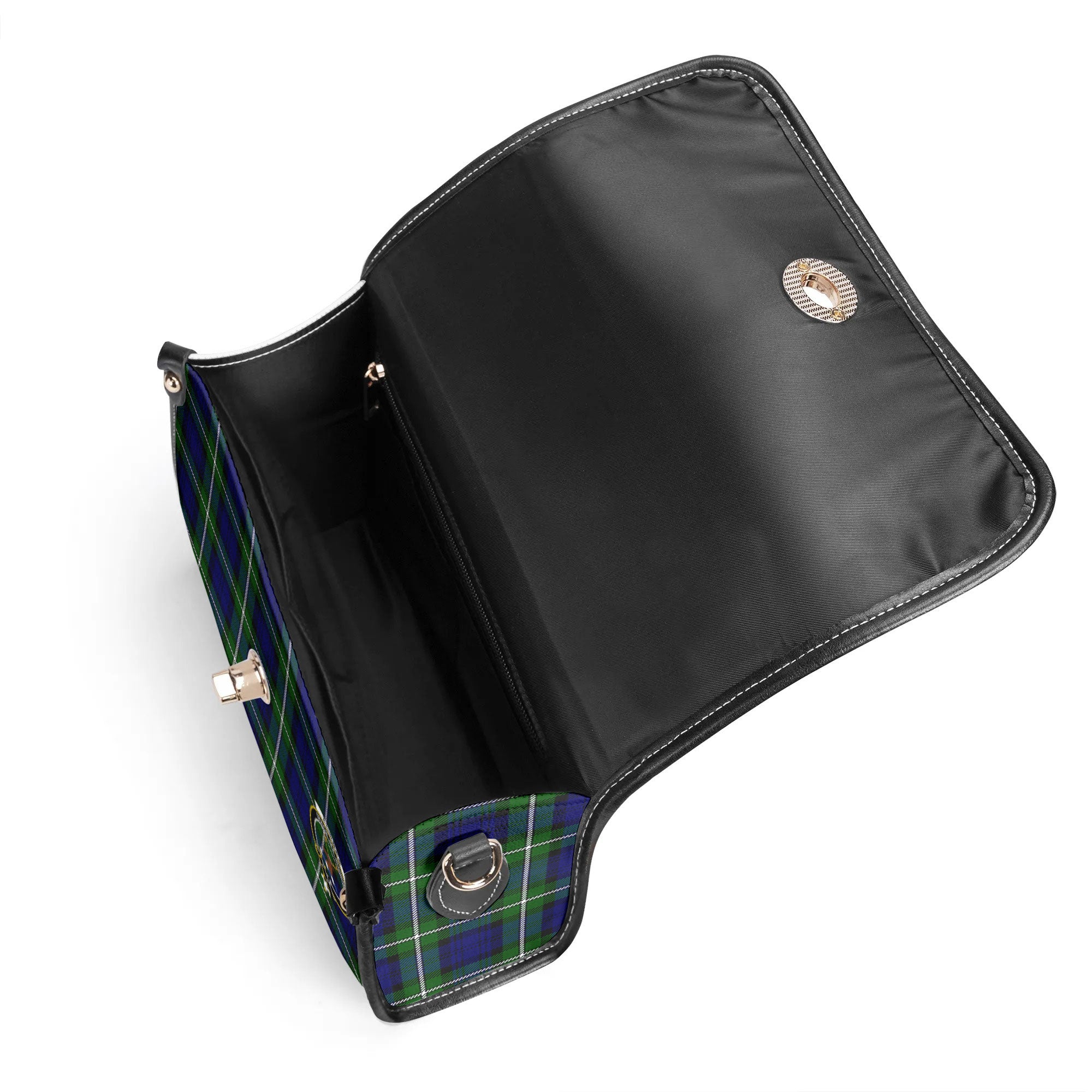 Forbes Modern Tartan Crest Satchel Bag