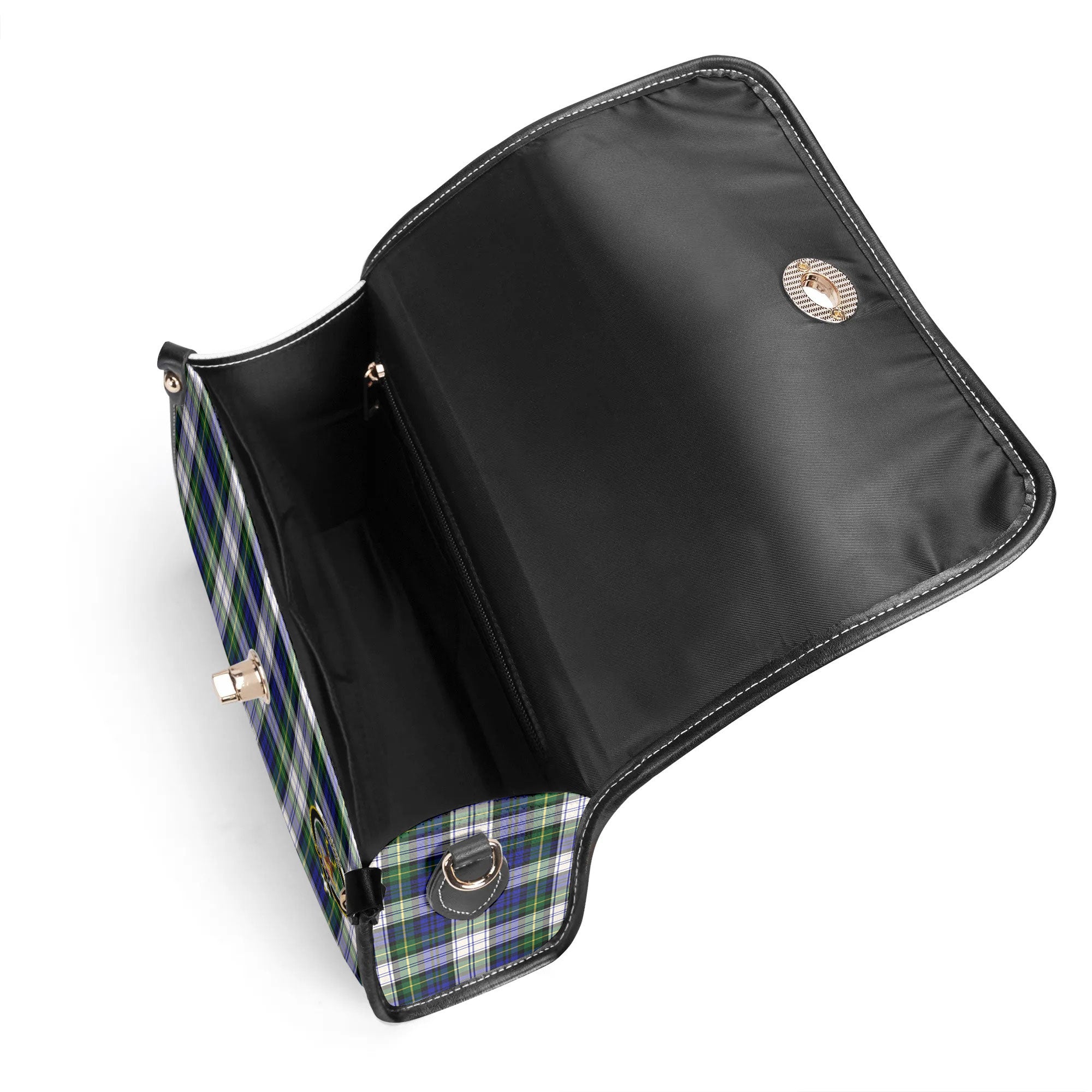 Gordon Dress Modern Tartan Crest Satchel Bag