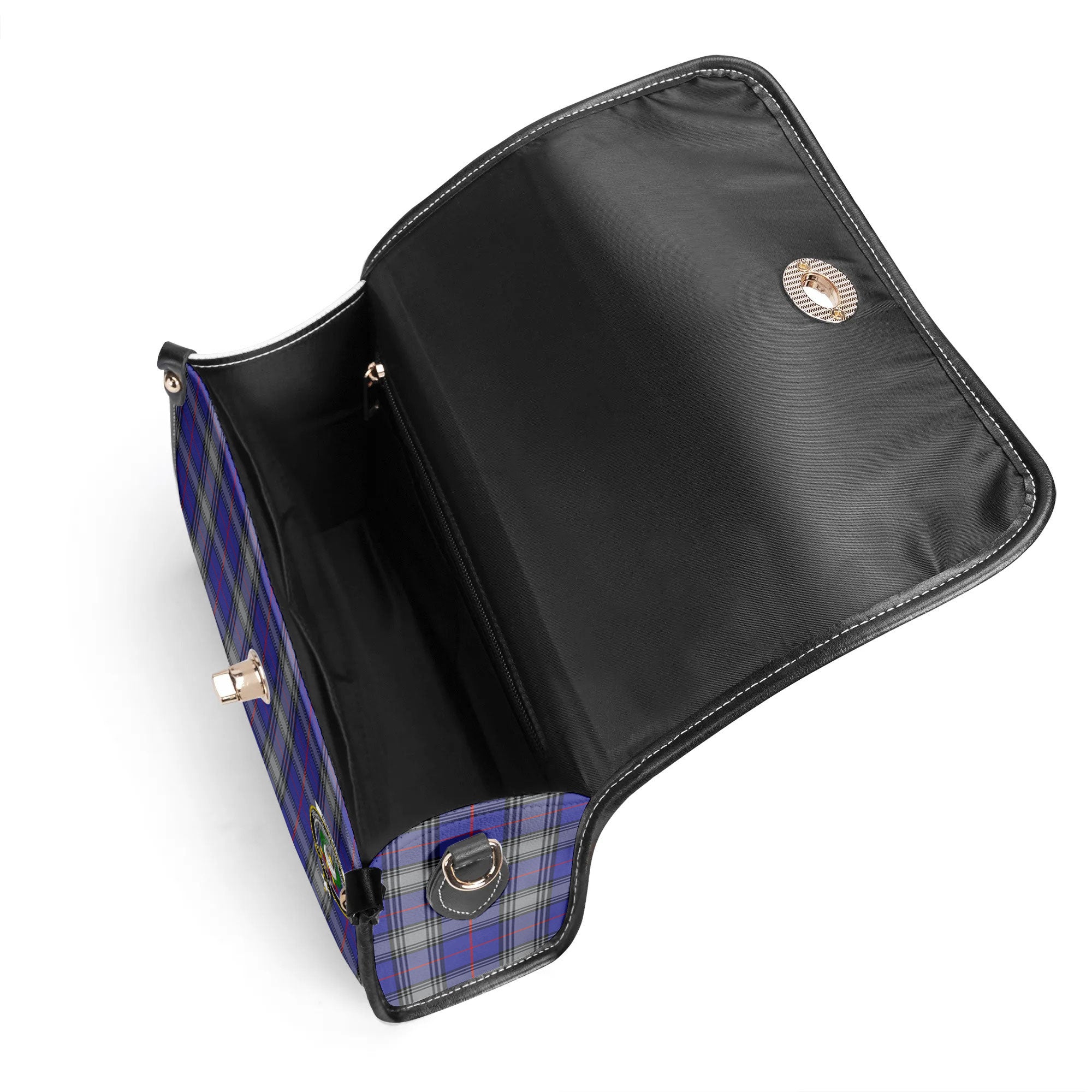 Kinnaird Tartan Crest Satchel Bag