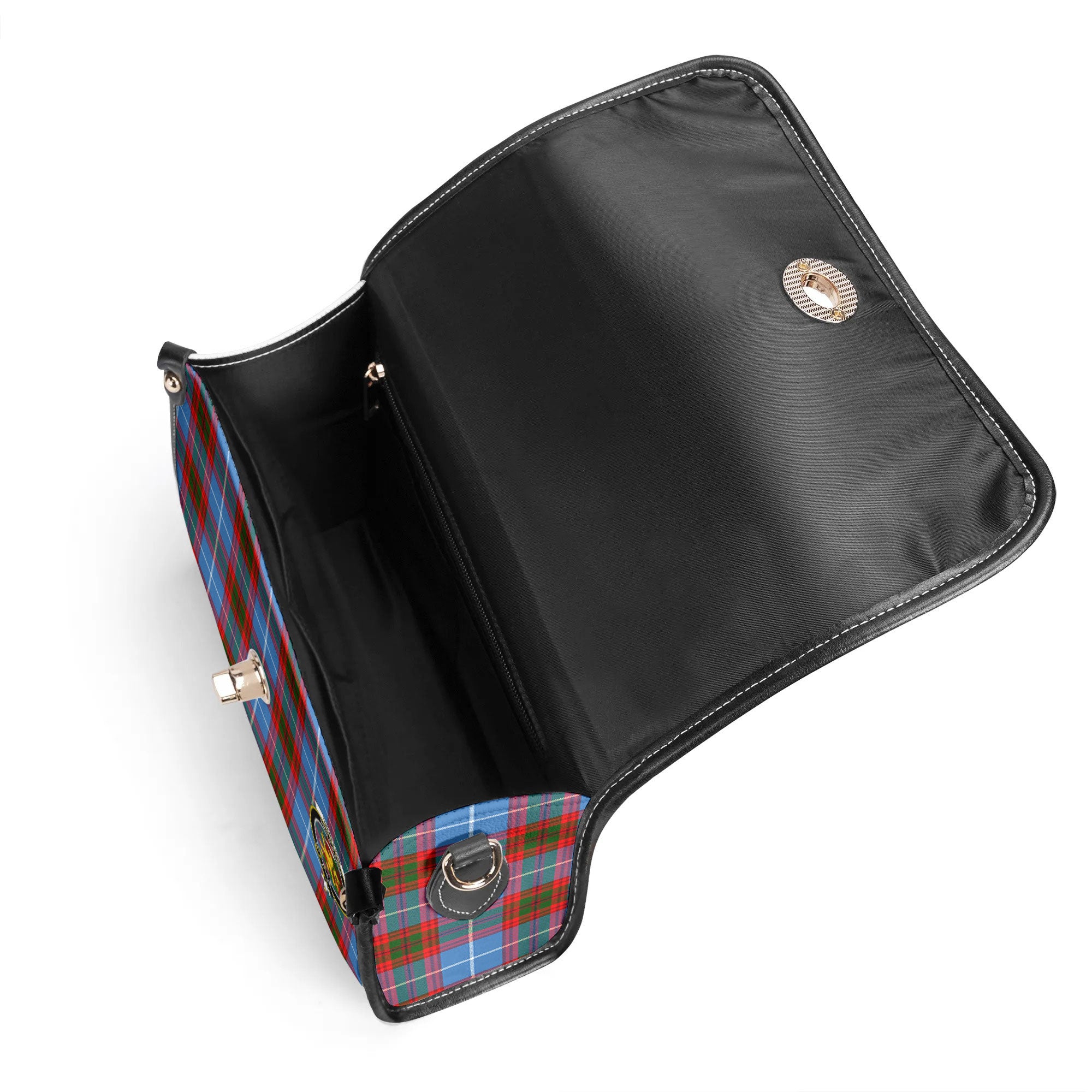 Newton Tartan Crest Satchel Bag