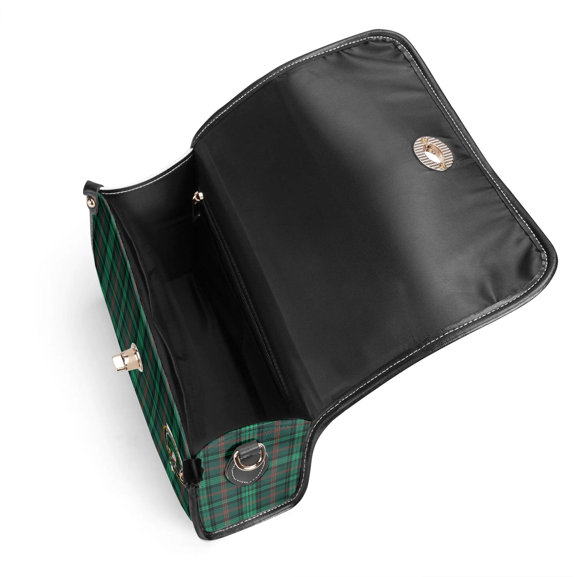 Ross Hunting Modern Tartan Crest Satchel Bag
