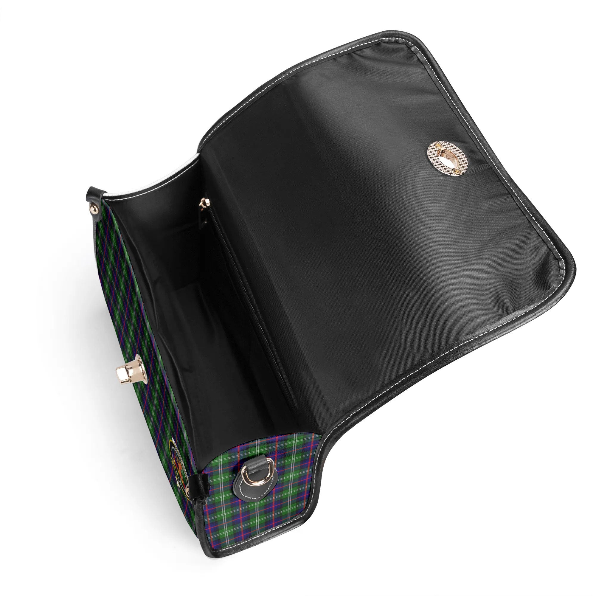 Sutherland Modern Tartan Crest Satchel Bag