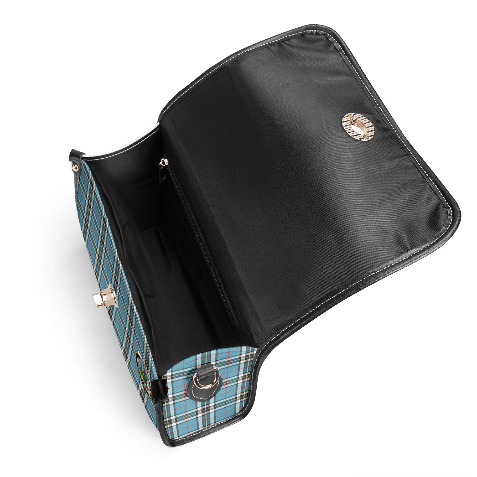 Thomson Blue Tartan Crest Satchel Bag