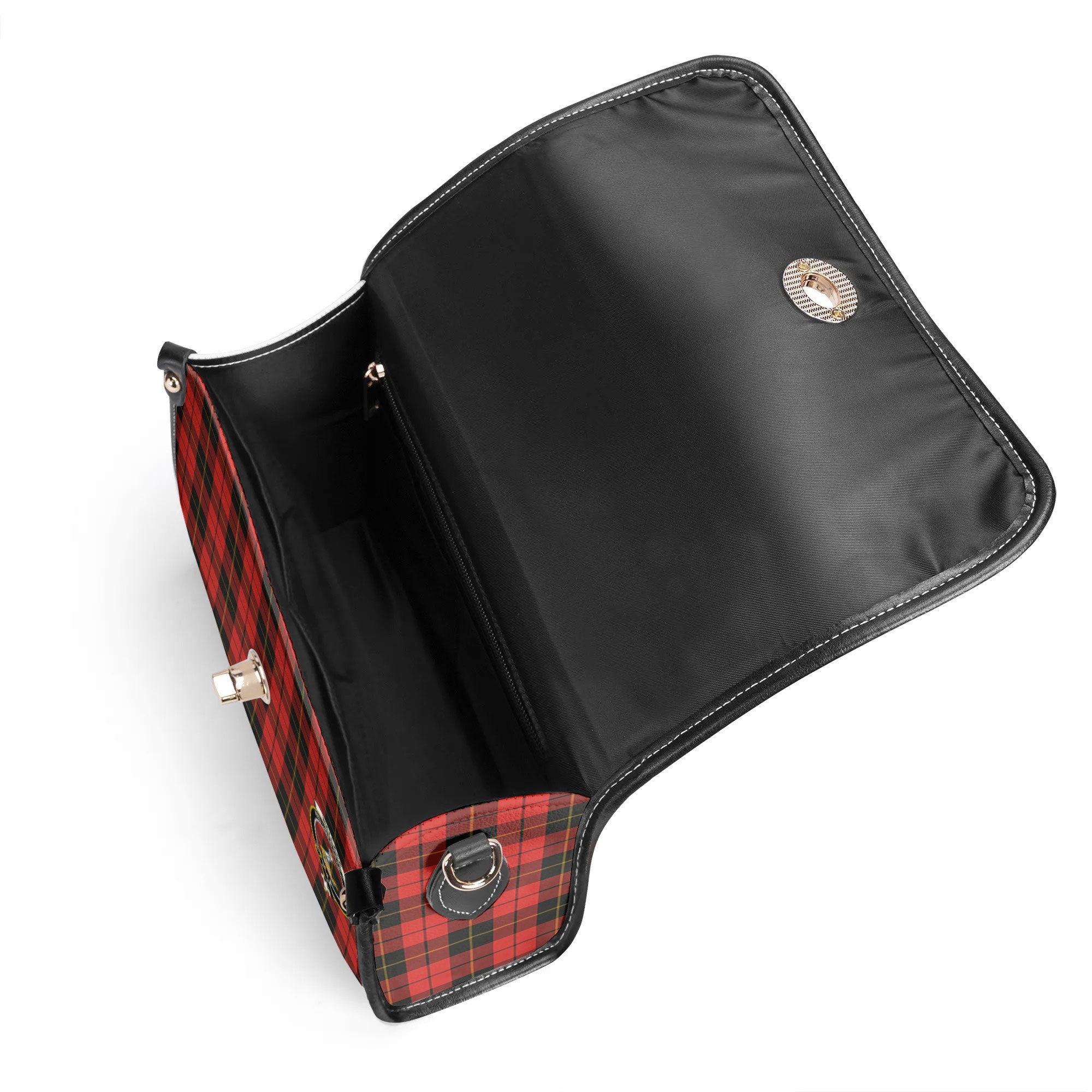 Wallace Weathered Tartan Crest Satchel Bag