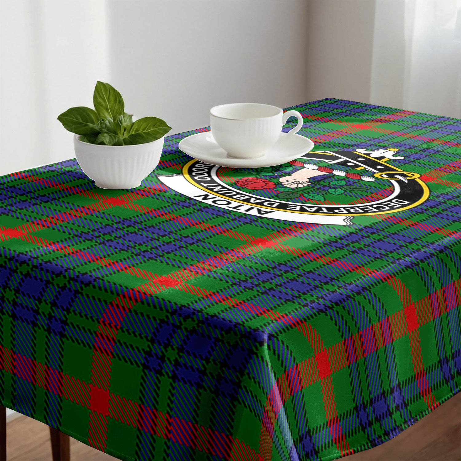 Aiton Tartan Crest Tablecloth