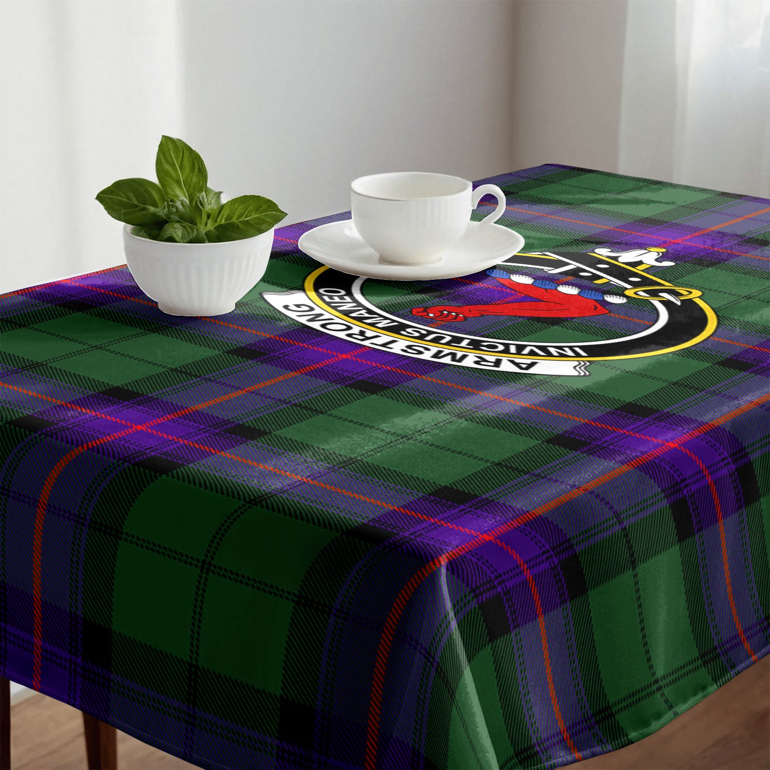 Armstrong Modern Tartan Crest Tablecloth