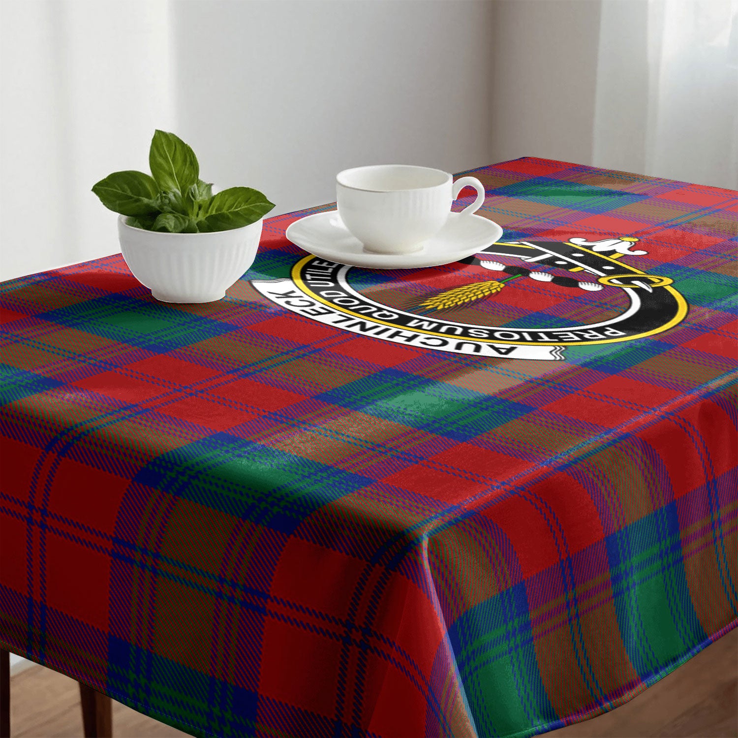 Auchinleck Tartan Crest Tablecloth